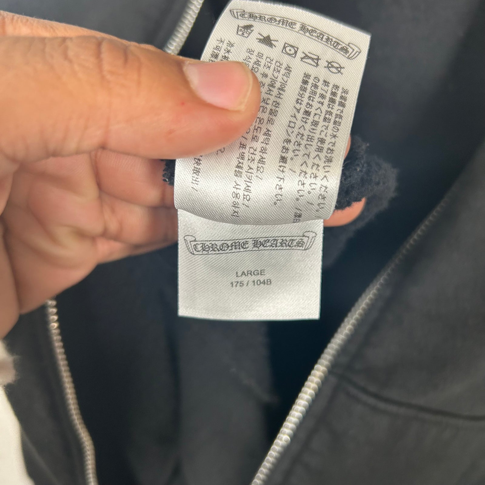 Chrome Hearts Black Los Angeles Exclusive Zip-Up Hoodie Size L