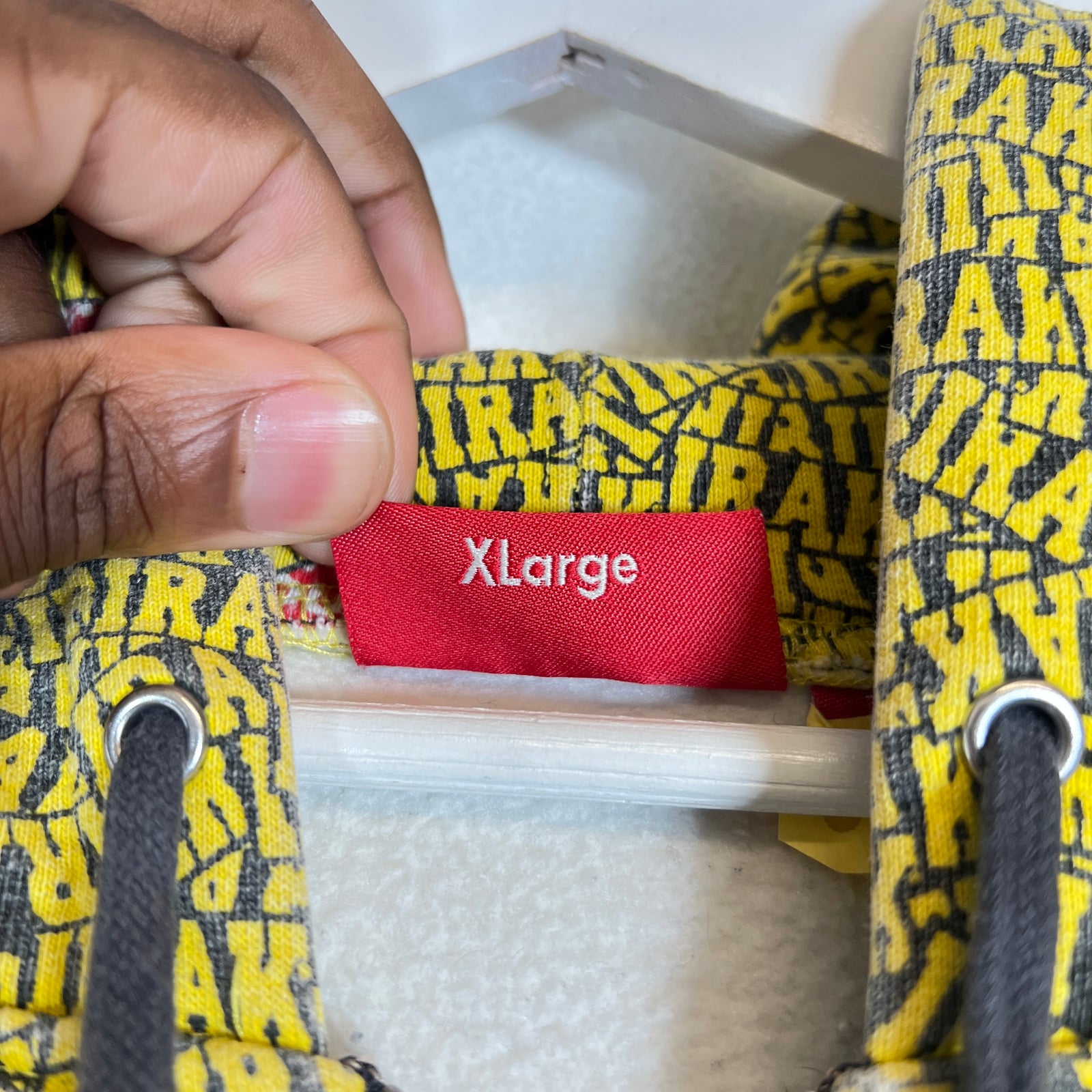 Supreme x IRAK Yellow Zip-Up Hoodie Size XL