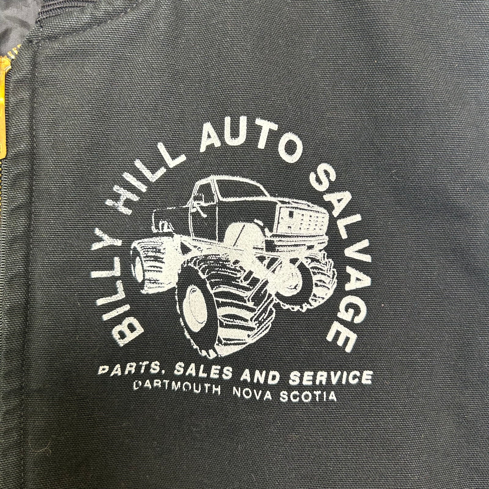 Billy Hill Black ‘Auto Salvage’ Carhartt Duck Vest Size XXL