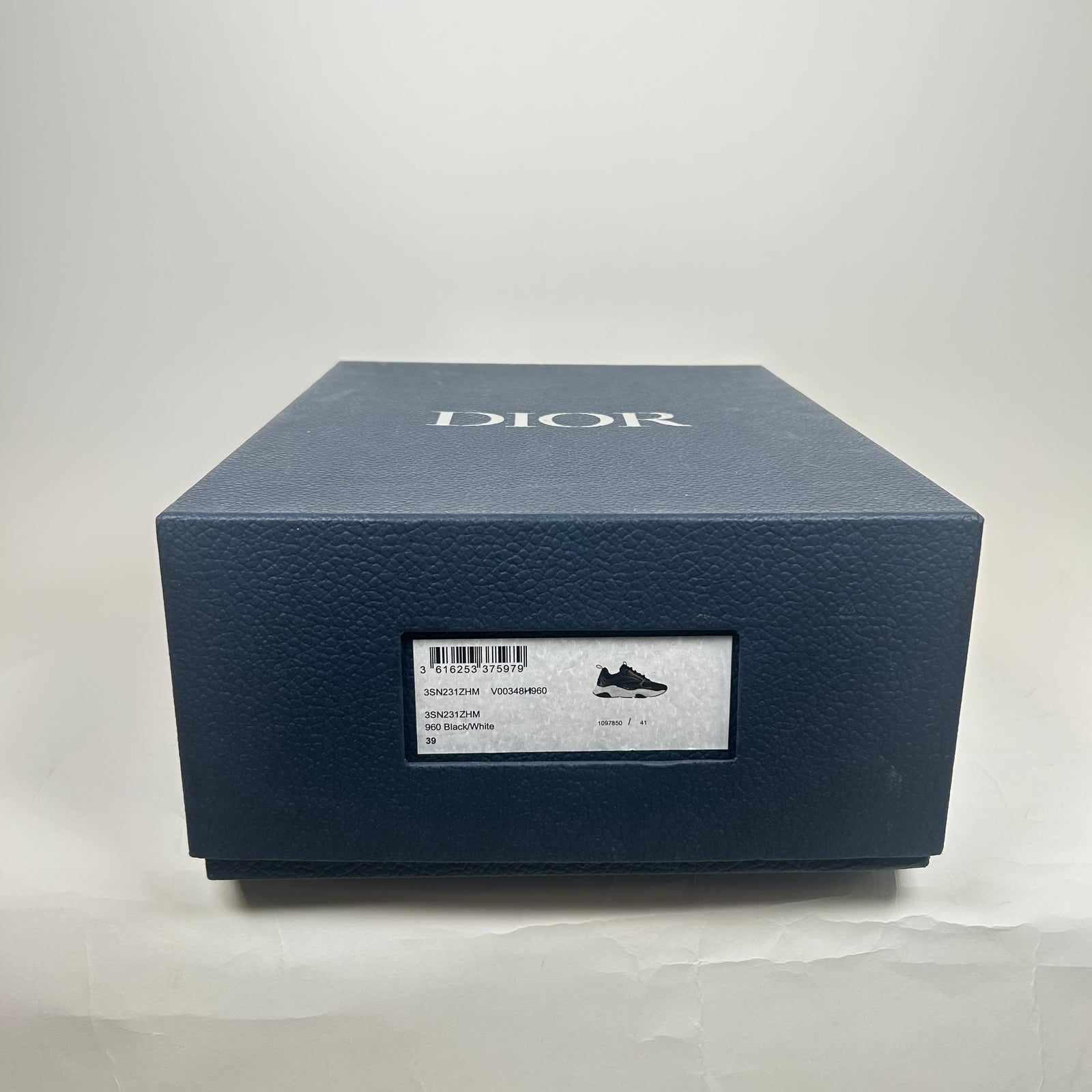 Dior Black/White B22 Sneaker Size 39