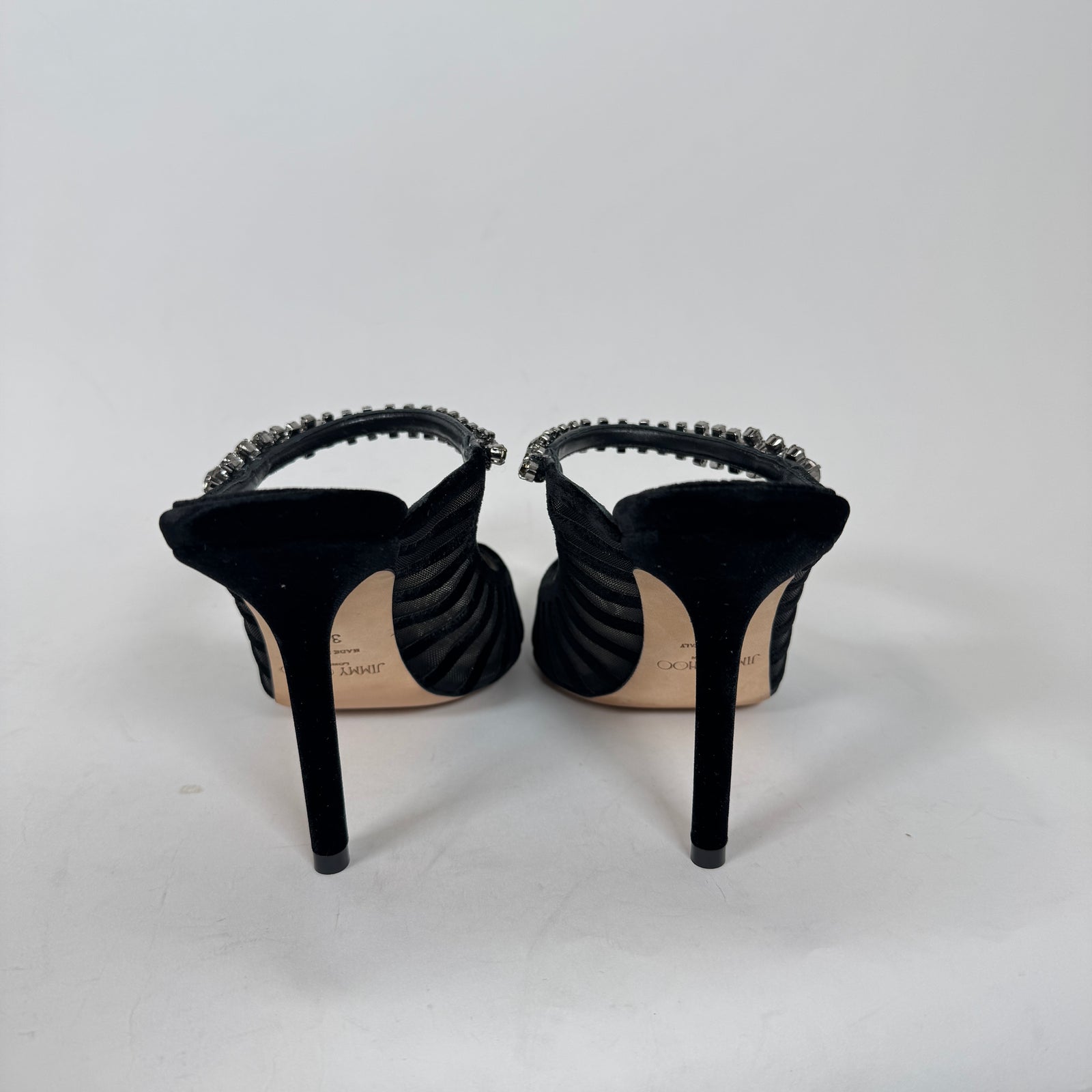 Jimmy Choo Bing 100 Crystal Embellished Heels Size 37.5