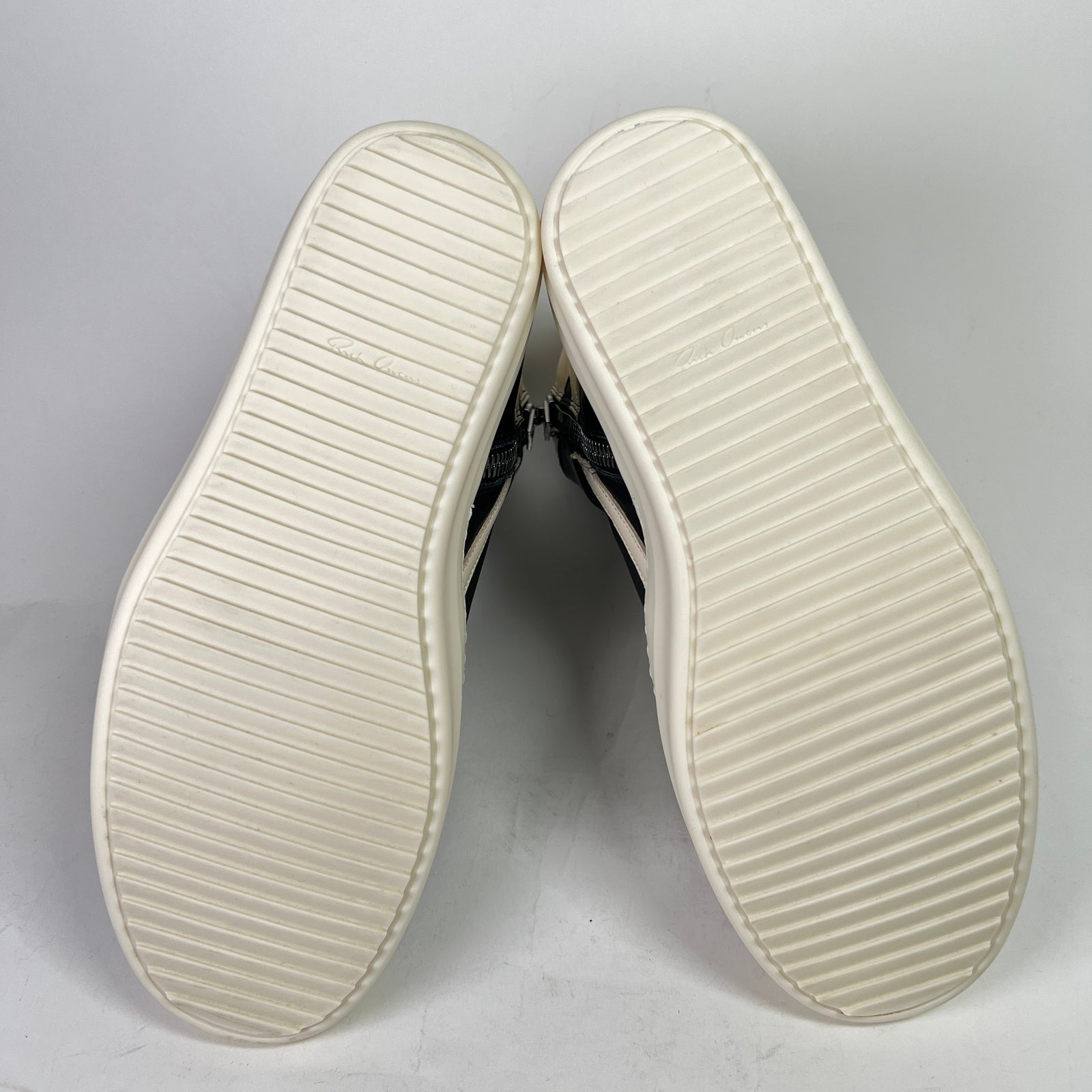 Rick Owens Black/Milk Geobasket Sneakers