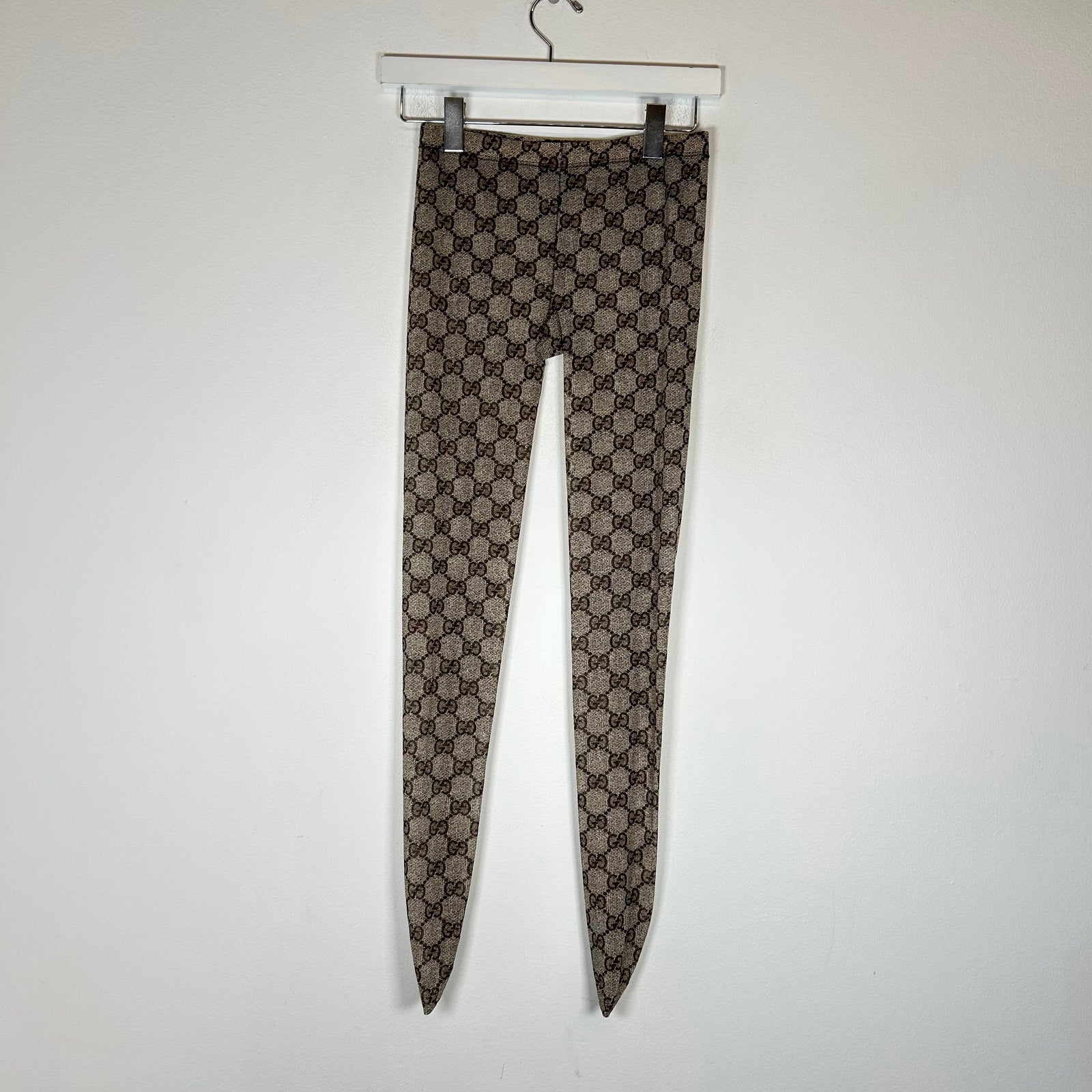 Gucci Beige GG Monogram Tights Size M