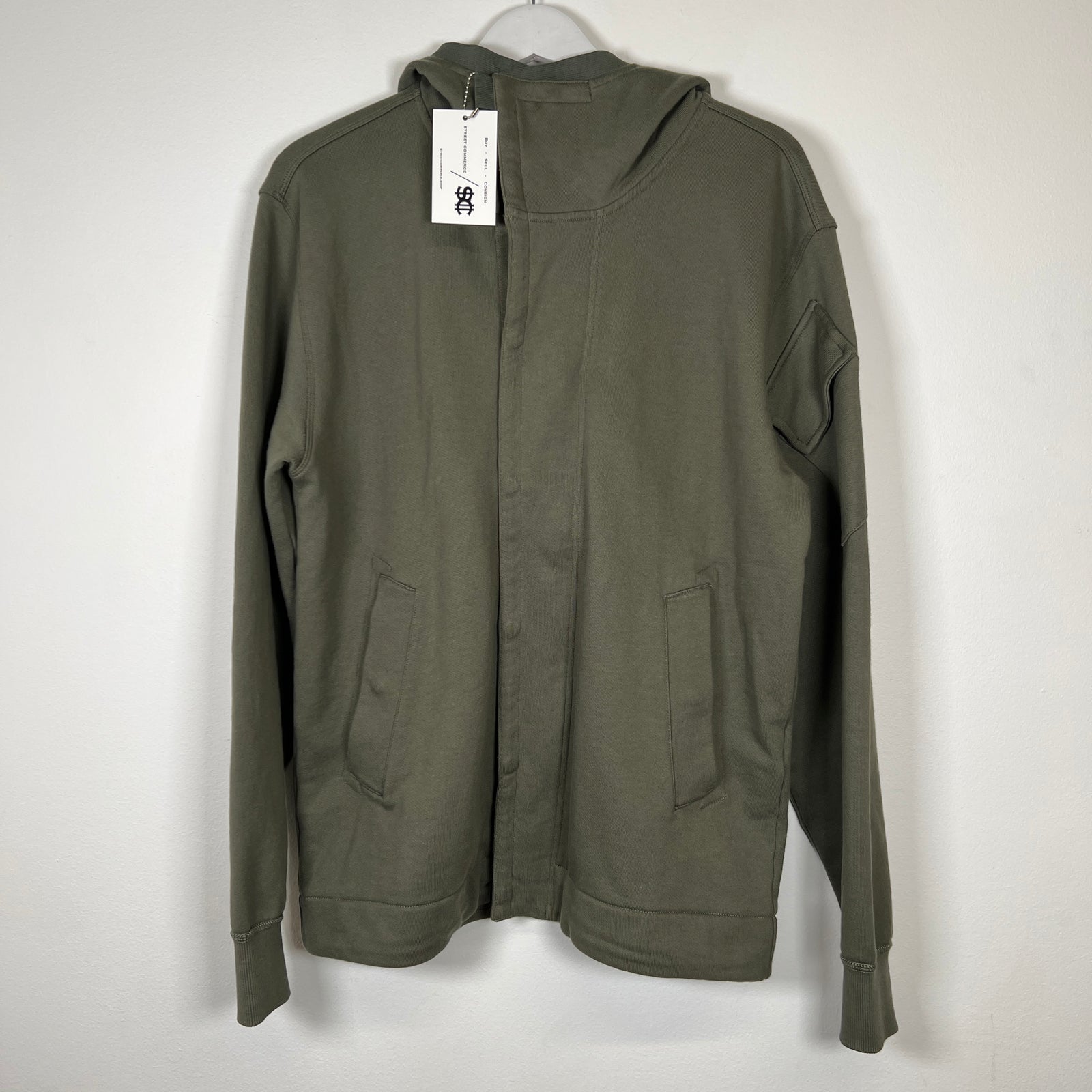 CP Company Olive Zip Up Hoodie Sz L