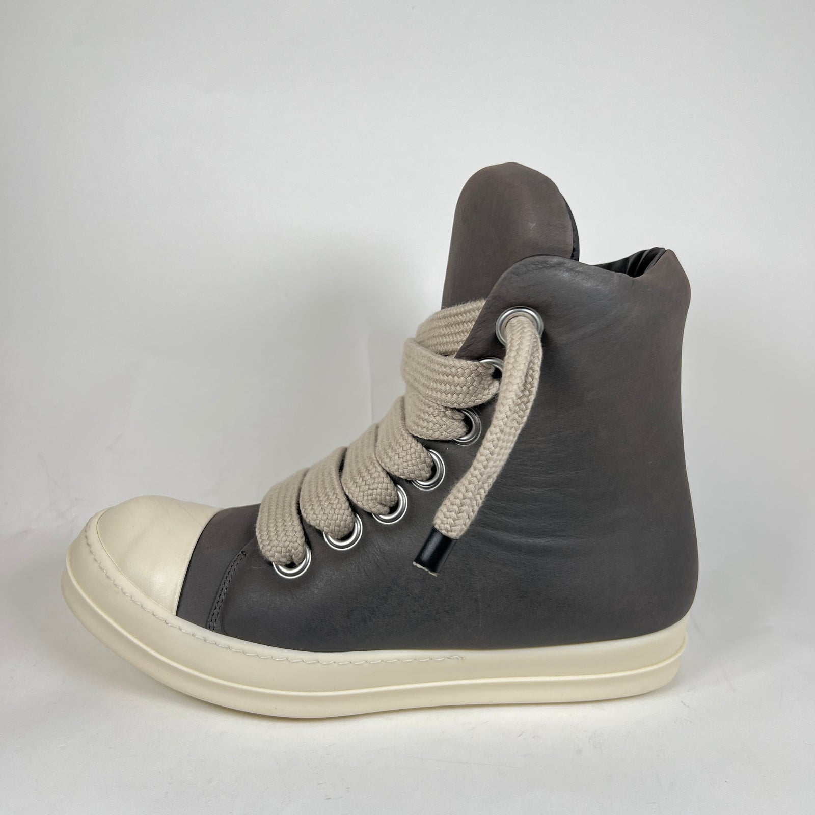 Rick Owens Dark Dust Jumbo Lace Padded High Ramones Size 45