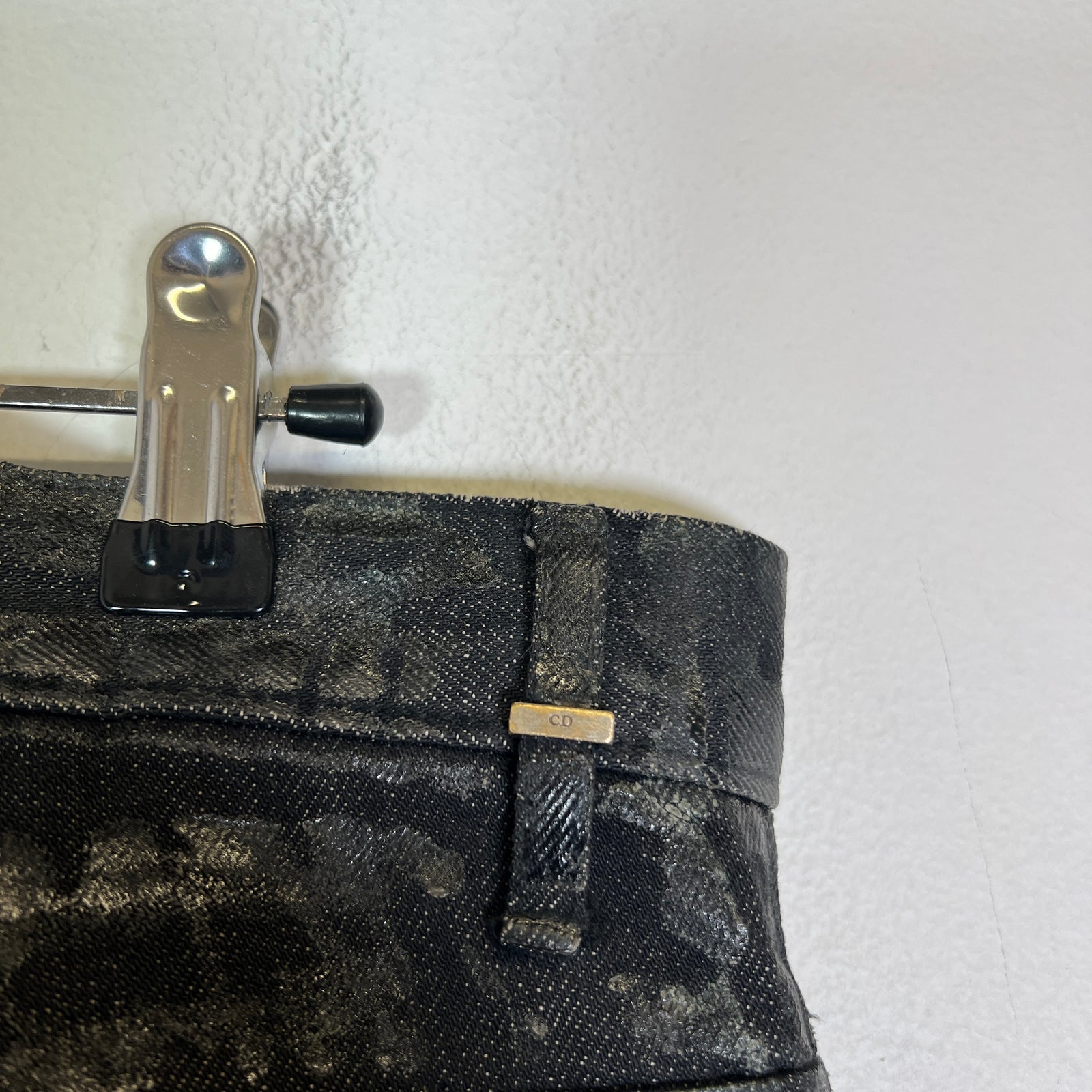 Dior Homme AW03 Black Luster Waxed Denim Jeans