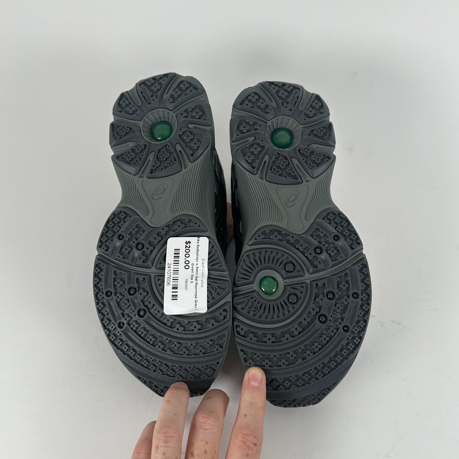 Kiko Kostadinov x Asics Gel-Flammae Grey / Green Size 5