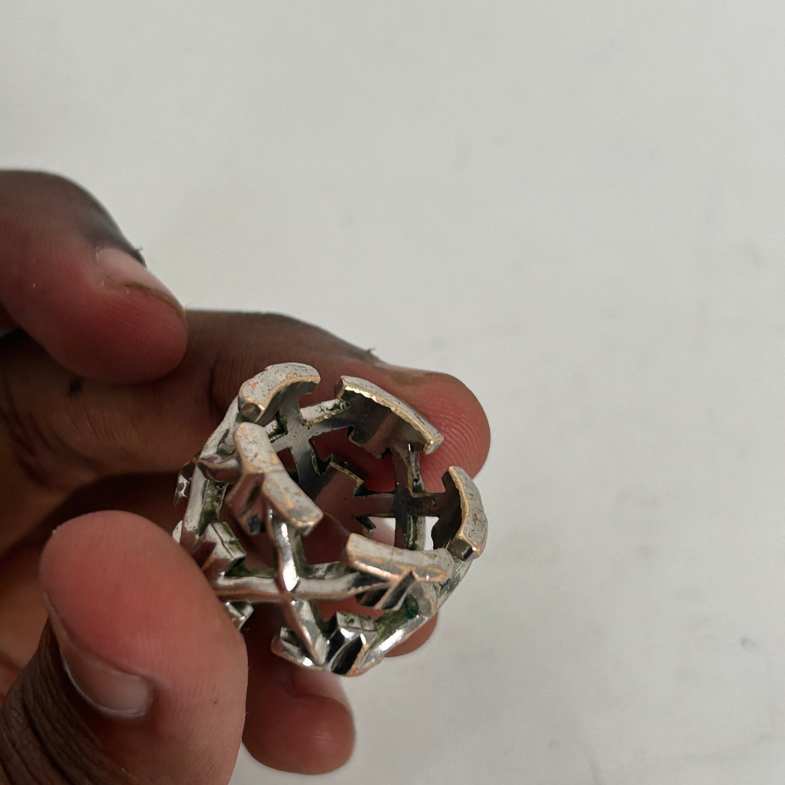 Off-White 'Arrows' Silver Ring