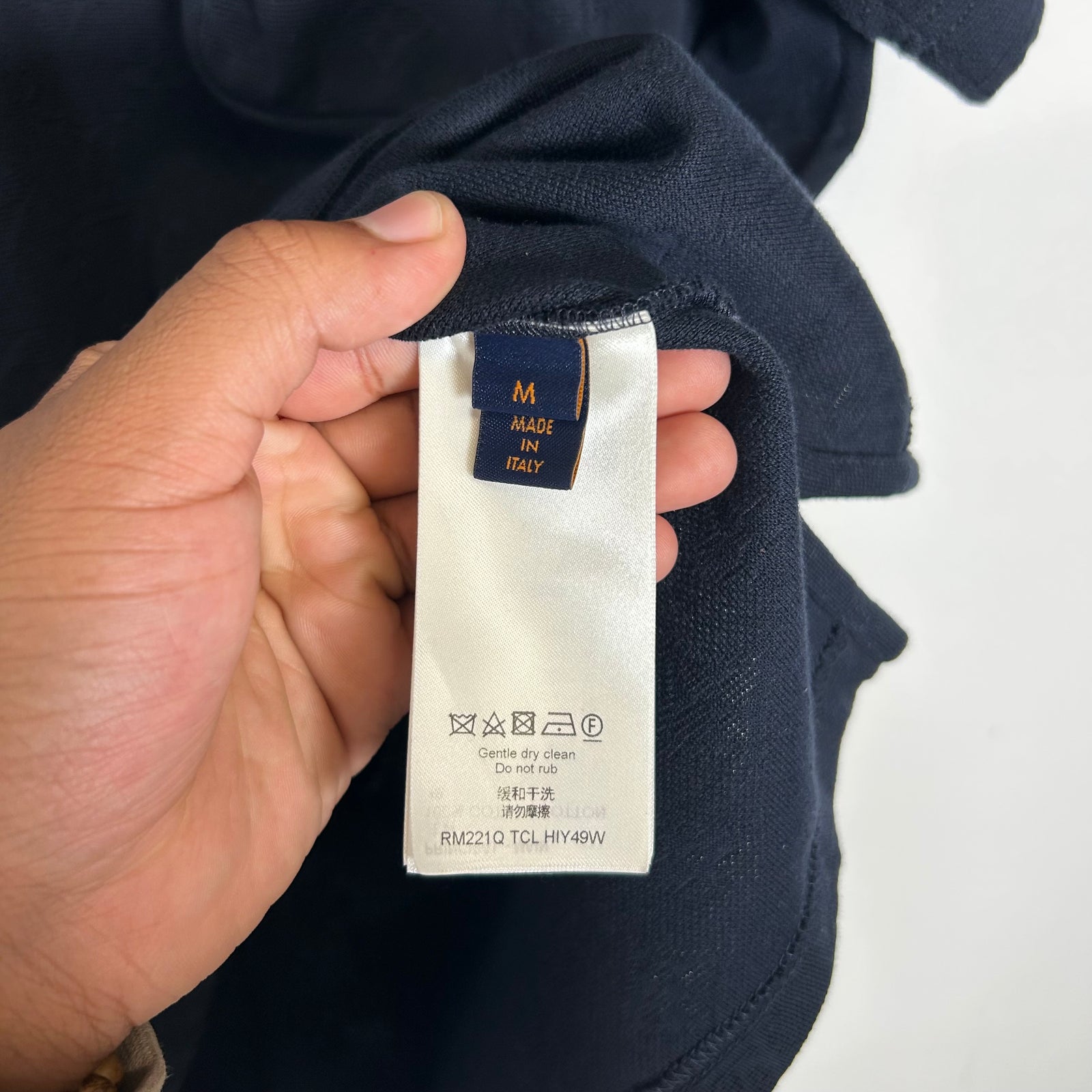 Louis Vuitton Navy 3D Pocket Tee Size M