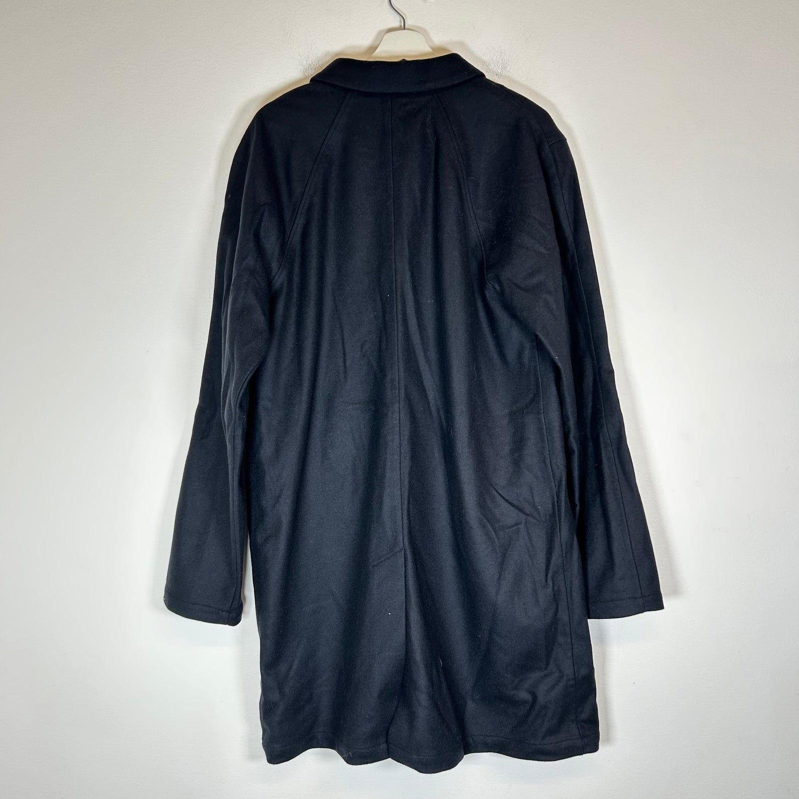 APC Navy Wool Mac Rodger Coat Size L