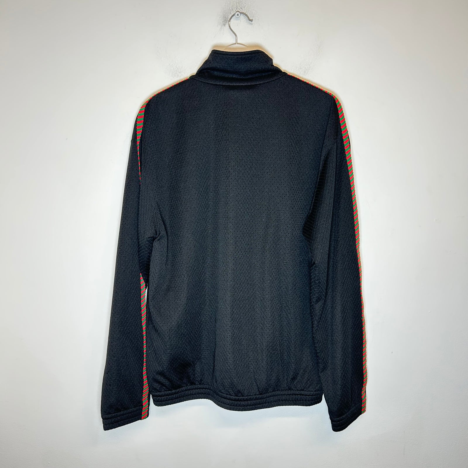 Gucci Black Interlocking G Logo Mesh Track Jacket Size L