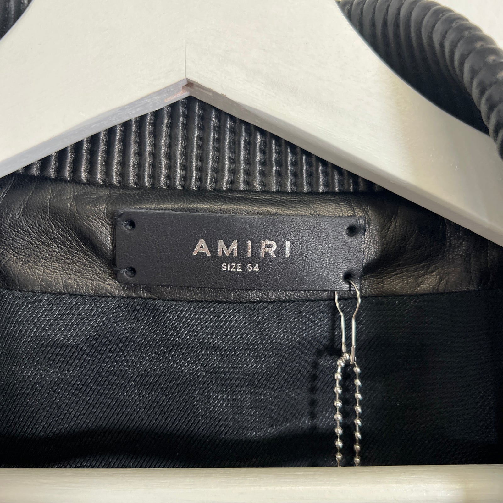 Amiri Leather AM Zip Jacket Size L