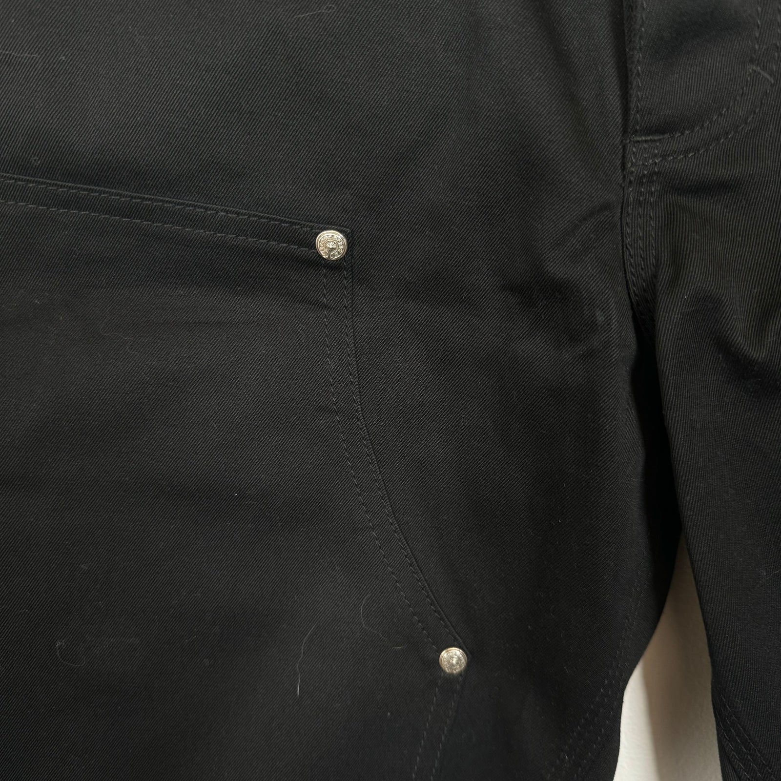 Chrome Hearts Black Double Knee Denim Carpenter Shorts Size 32
