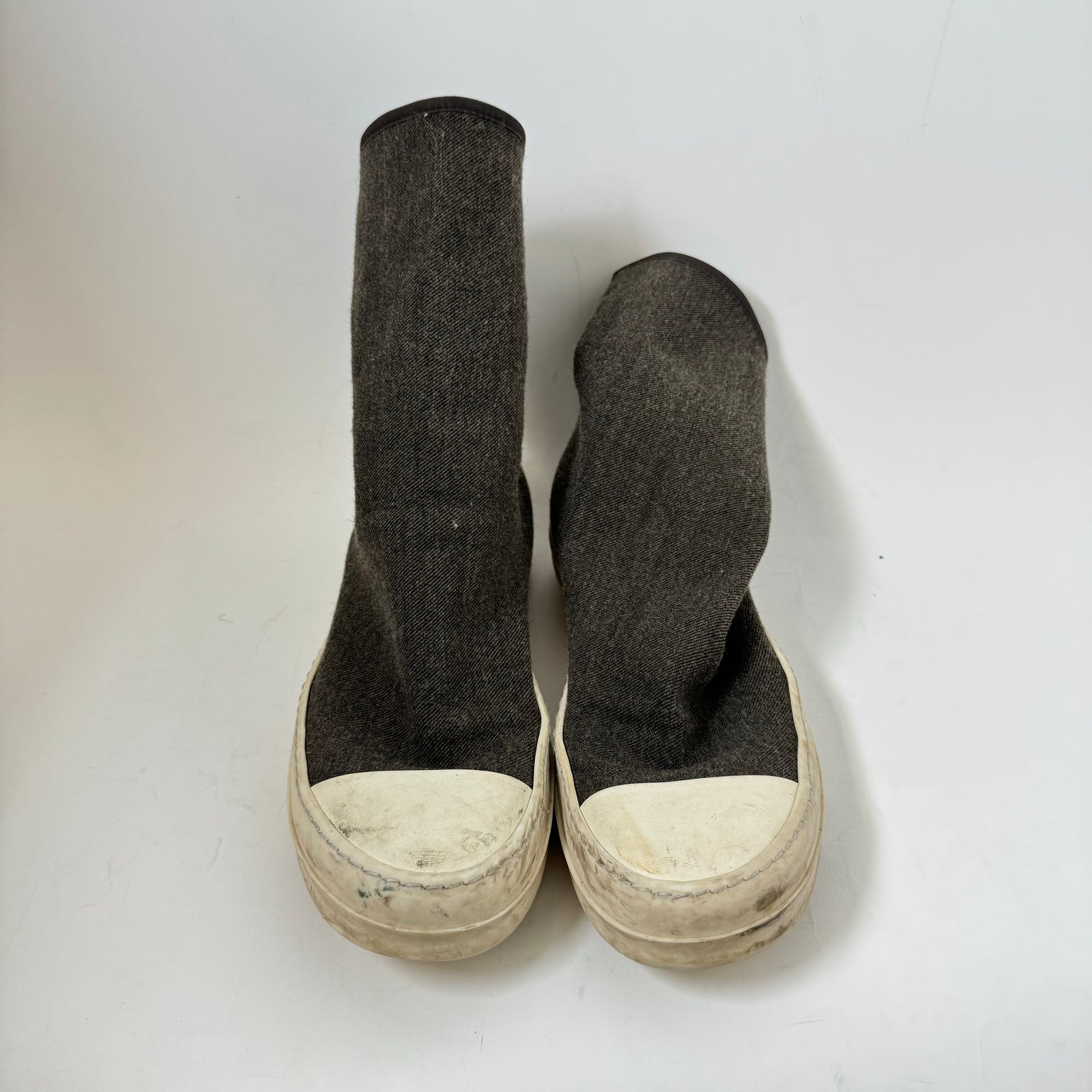 Rick Owens Drkshdw Brown Scuba Sock Ramones Size 40
