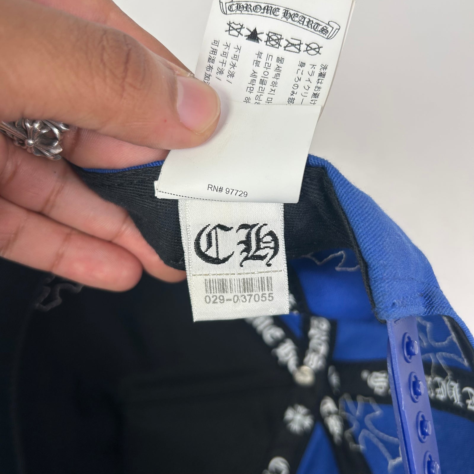 Chrome Hearts Blue Cross Patch CH Baseball Hat