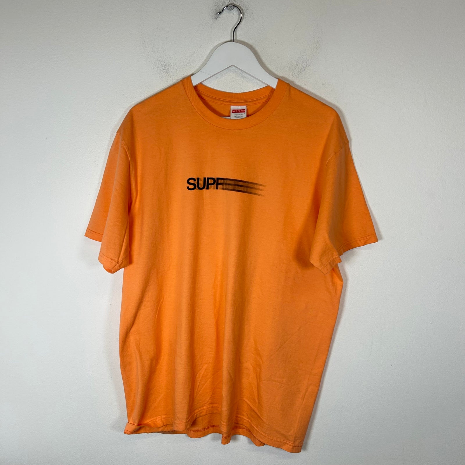 Supreme SS23 Peach Motion Logo T-Shirt Size