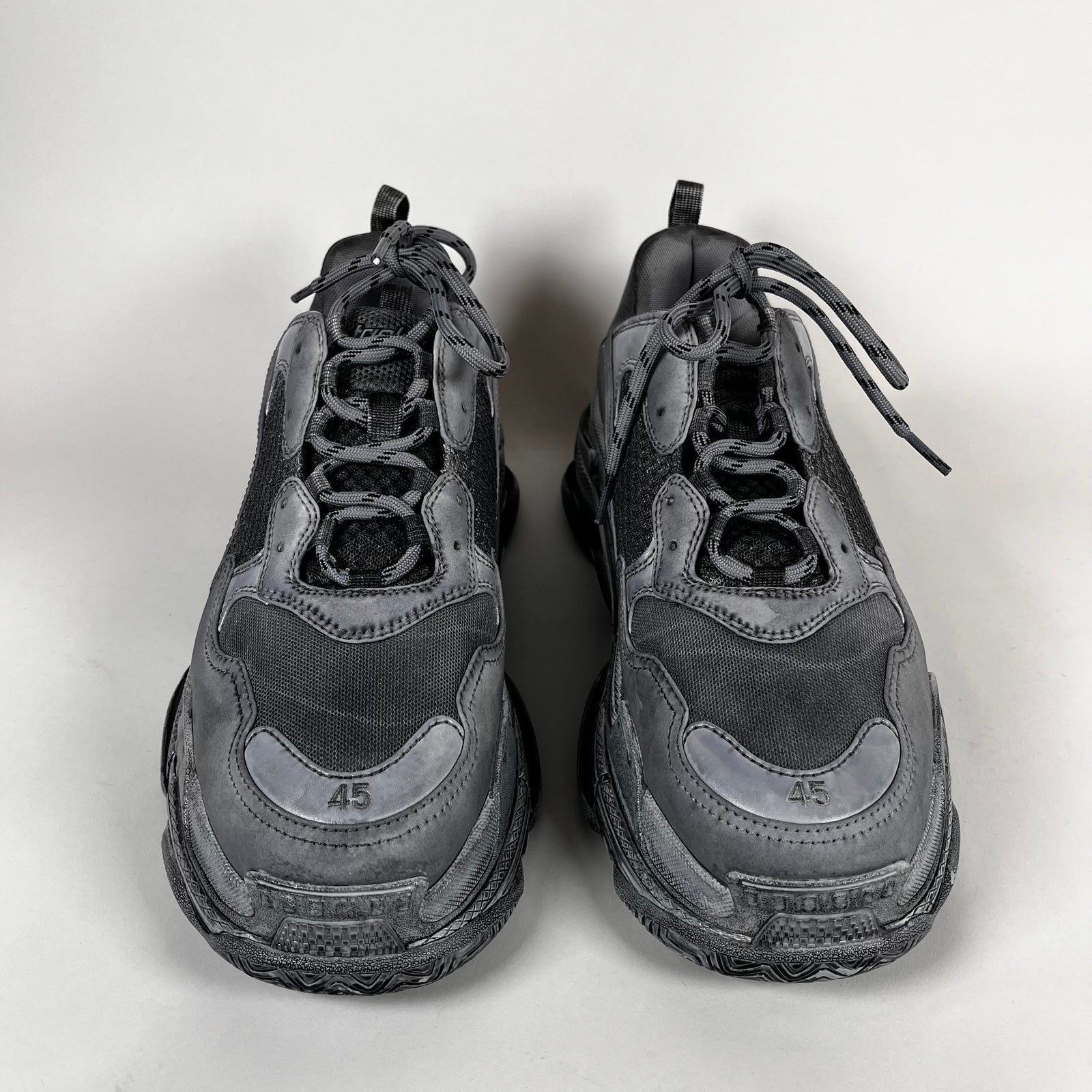 Balenciaga Dyed Grey Triple S Sneaker Size 45