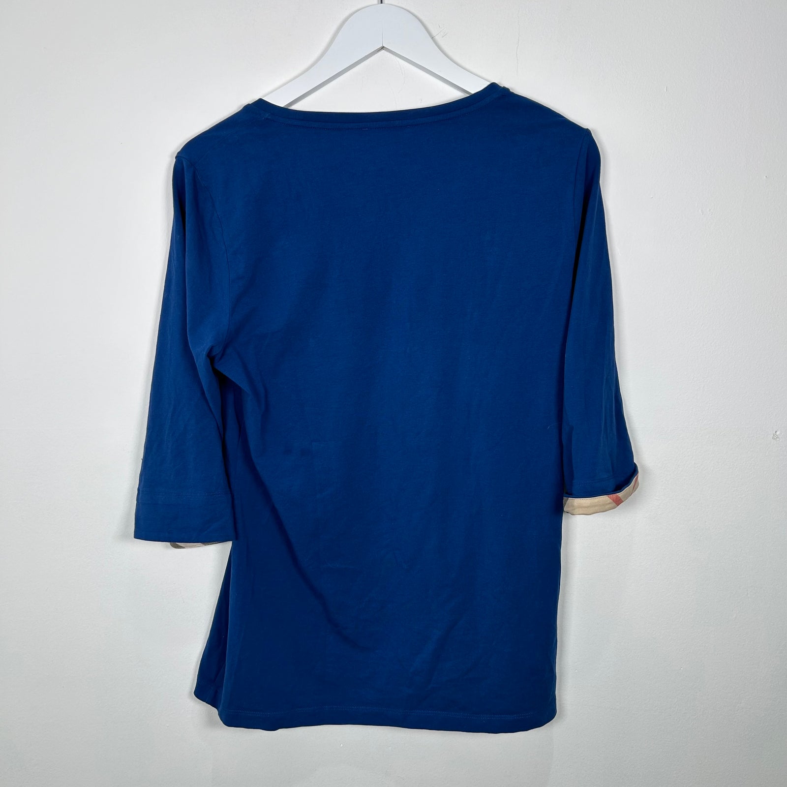 Burberry Blue Half Sleeve T-Shirt Size L