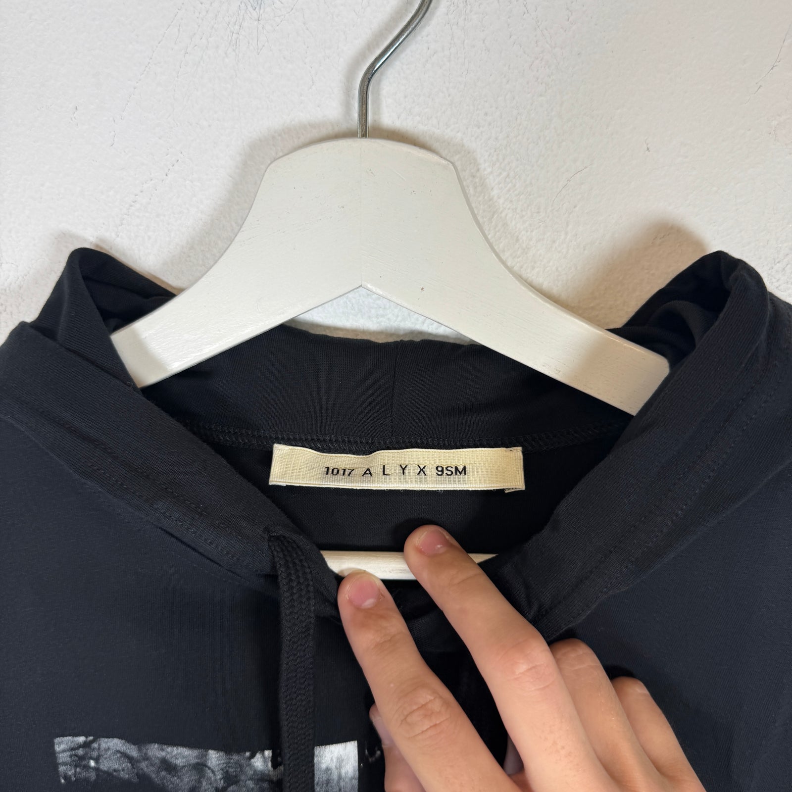 Alyx Black Printed Image Light Hoodie Size L