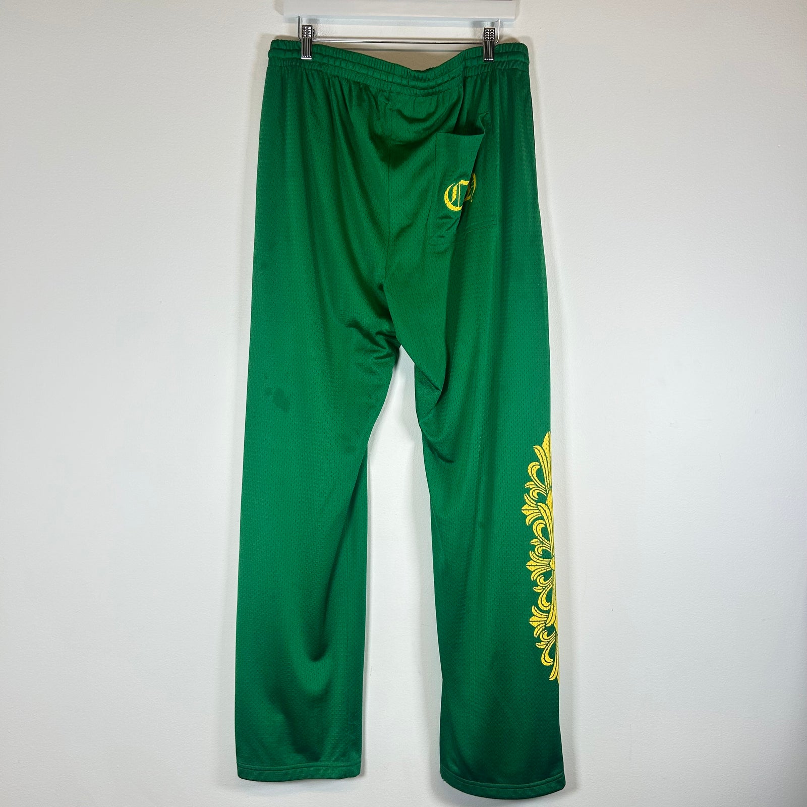 Chrome Hearts Green/Yellow Mesh Floral Pants Size XXL