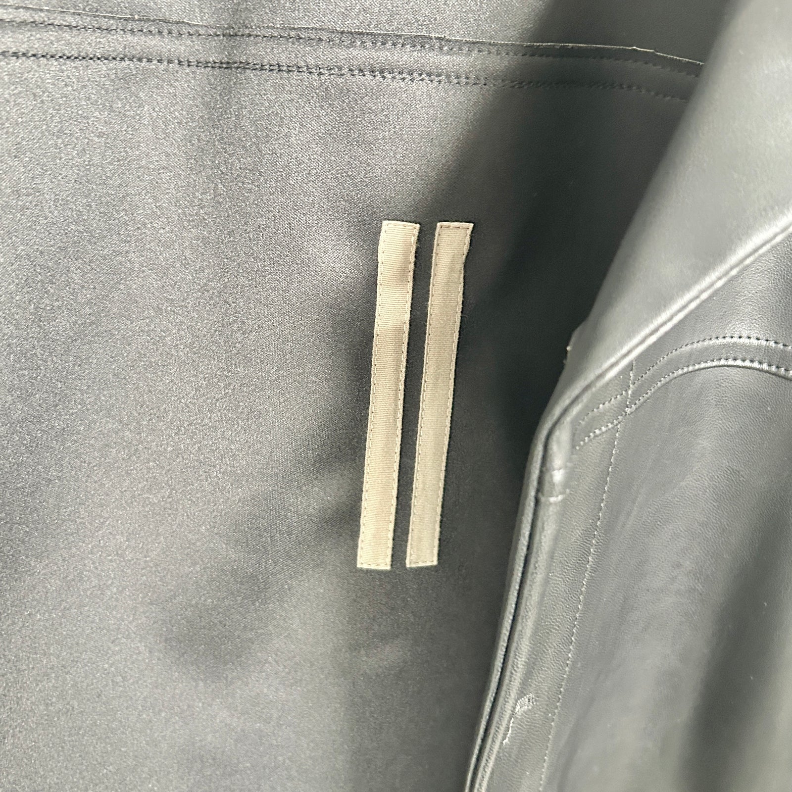 Rick Owens DrkShdw Black Leather Work Jacket Size L