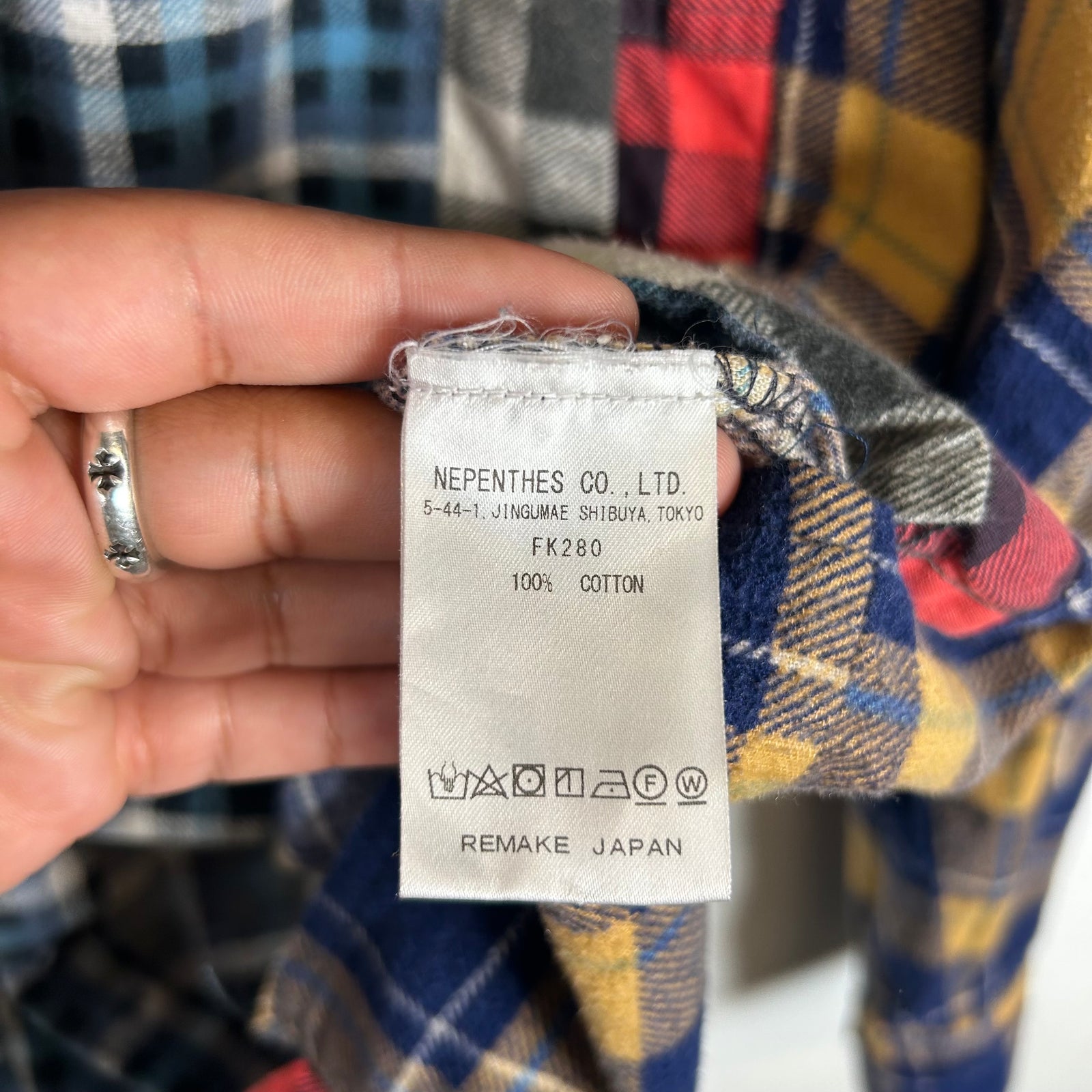Needles Rebuild 7 Cuts Flannel Shirt Size L