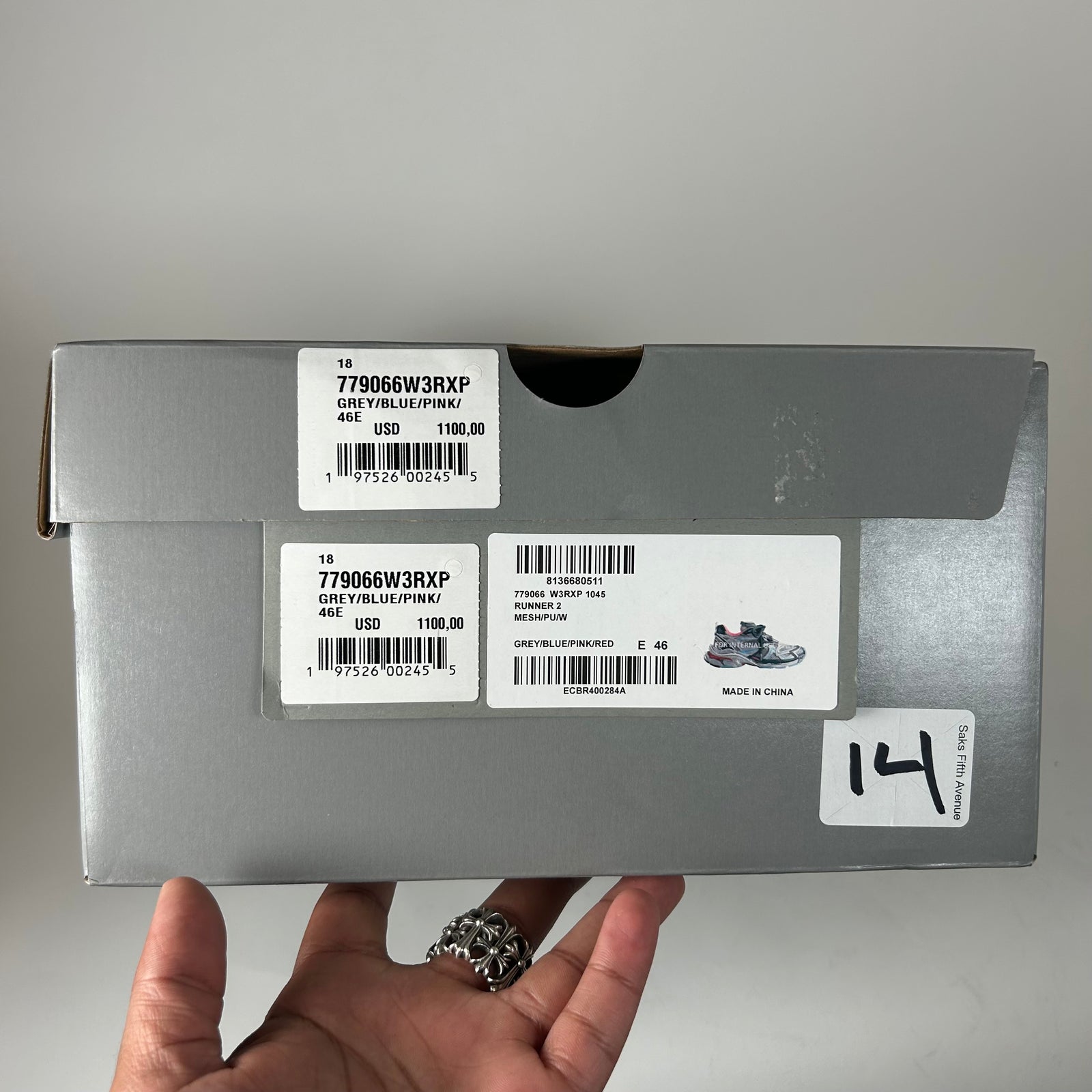 Balenciaga Multicolor Mesh Runner 2.0 Size 46