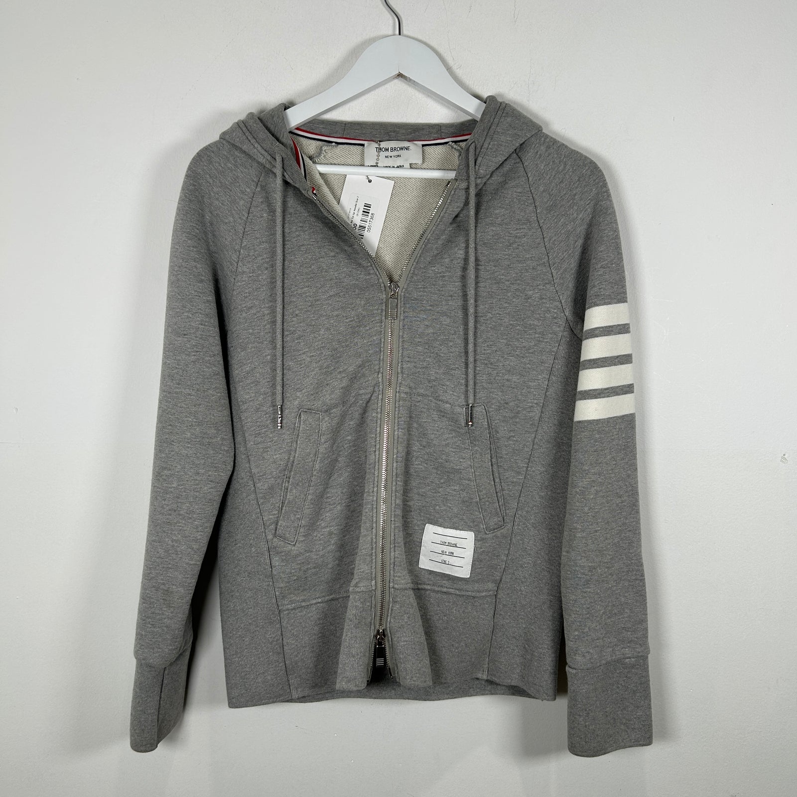 Thom Browne 4-Bar Zip Up Hoodie Size 2
