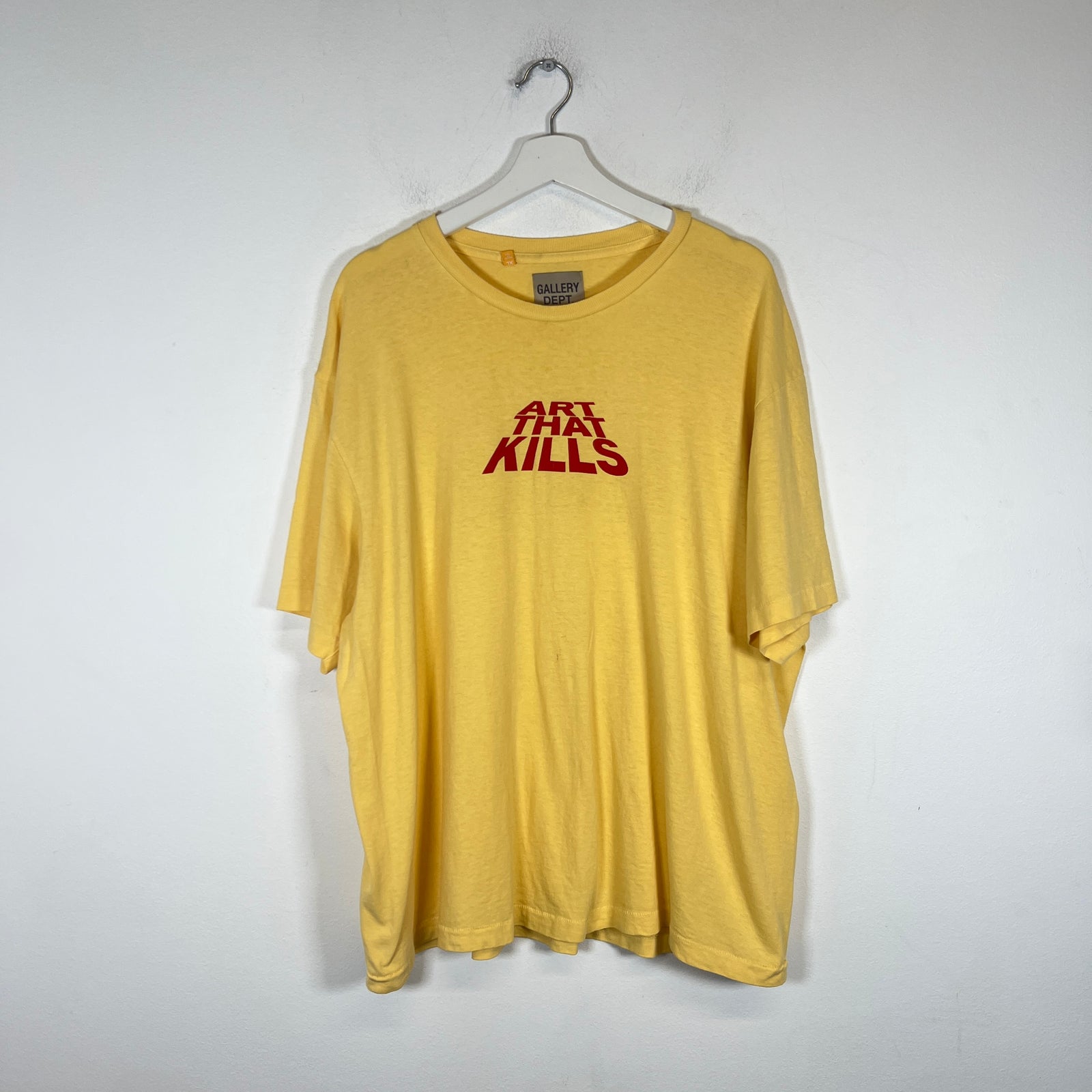 Gallery Dept Yellow ATK Logo T-Shirt Size XL