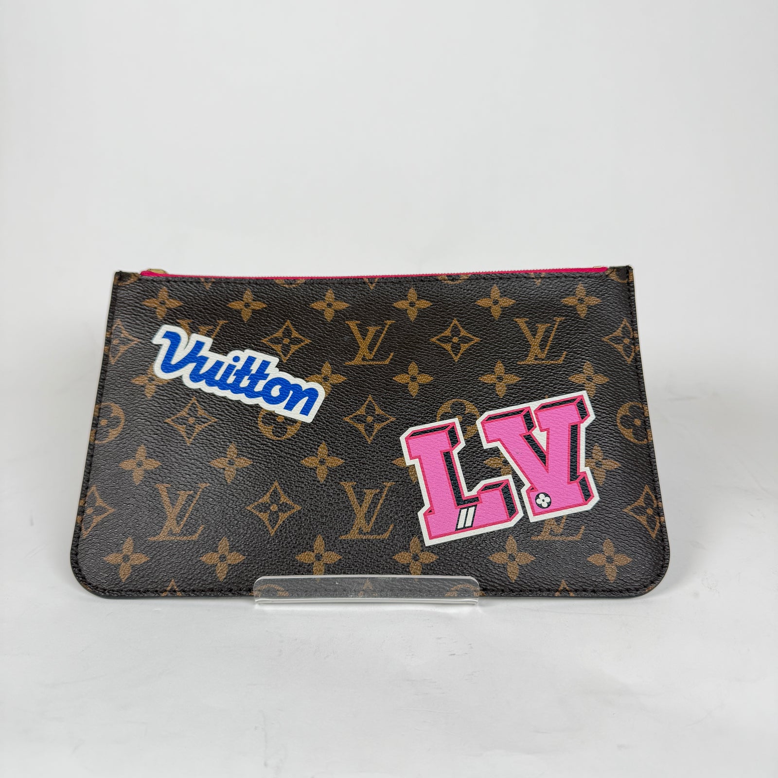 Louis Vuitton Monogram Travel Stickers Neverfull Pouch