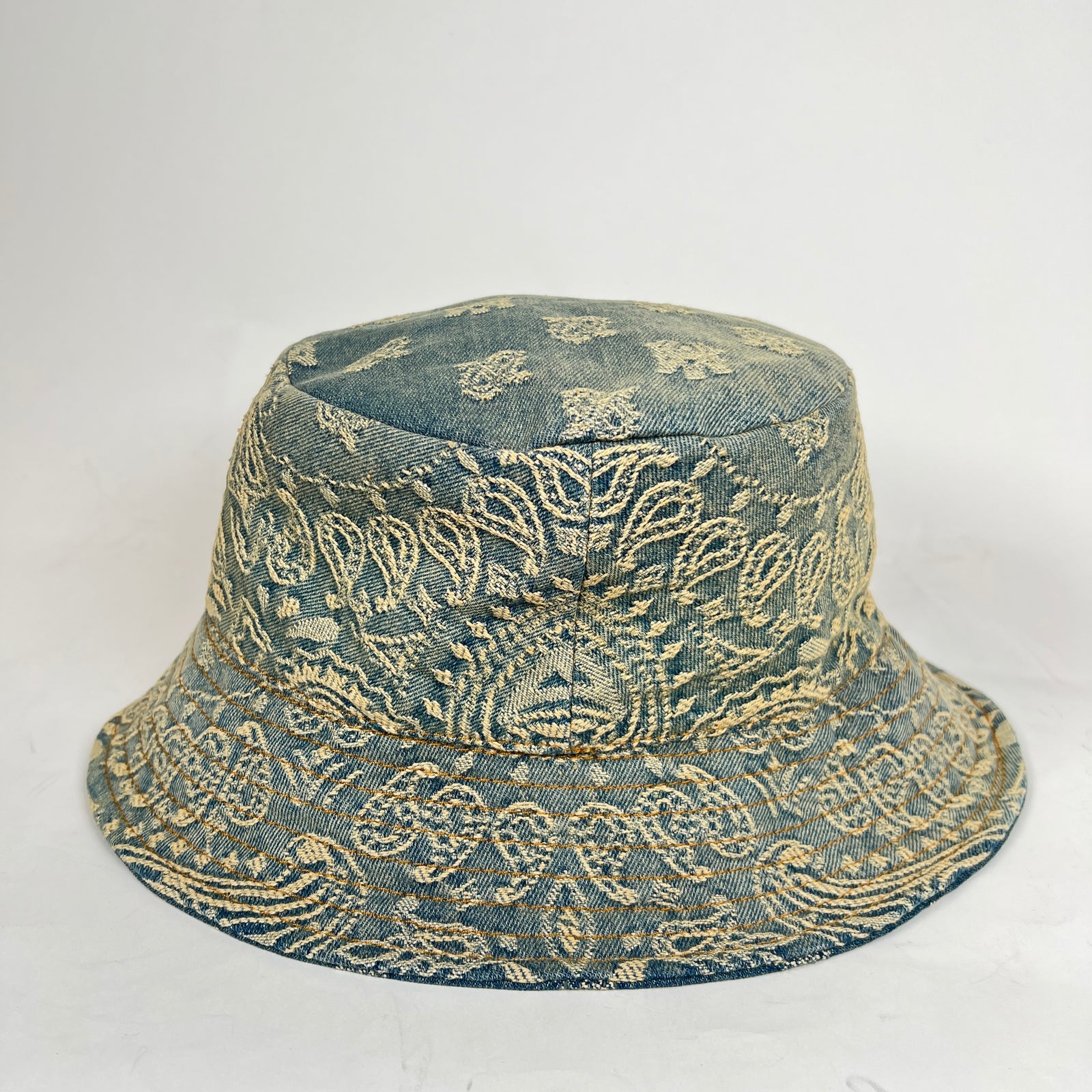Amiri Bandana Paisley Denim Bucket Hat