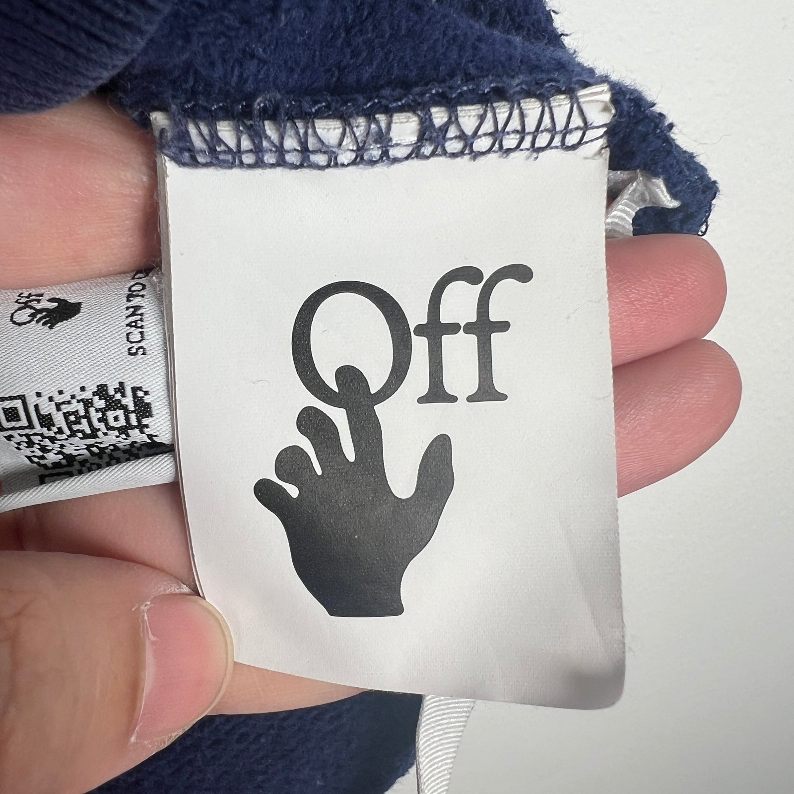 Off-White Navy Rubber Arrows Sweatshirt Size M