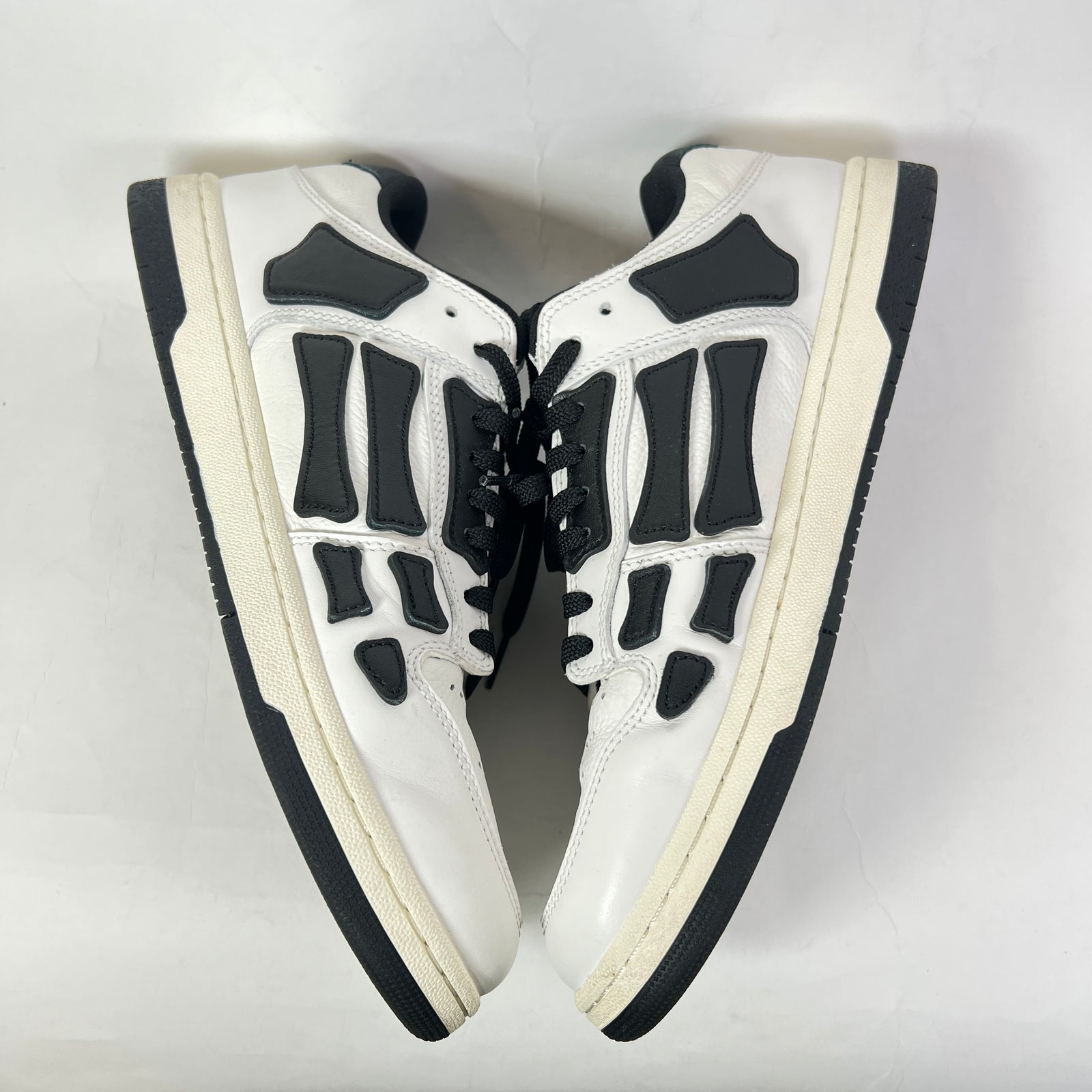Amiri White/Black Skel Low-Top Sneaker Size 45