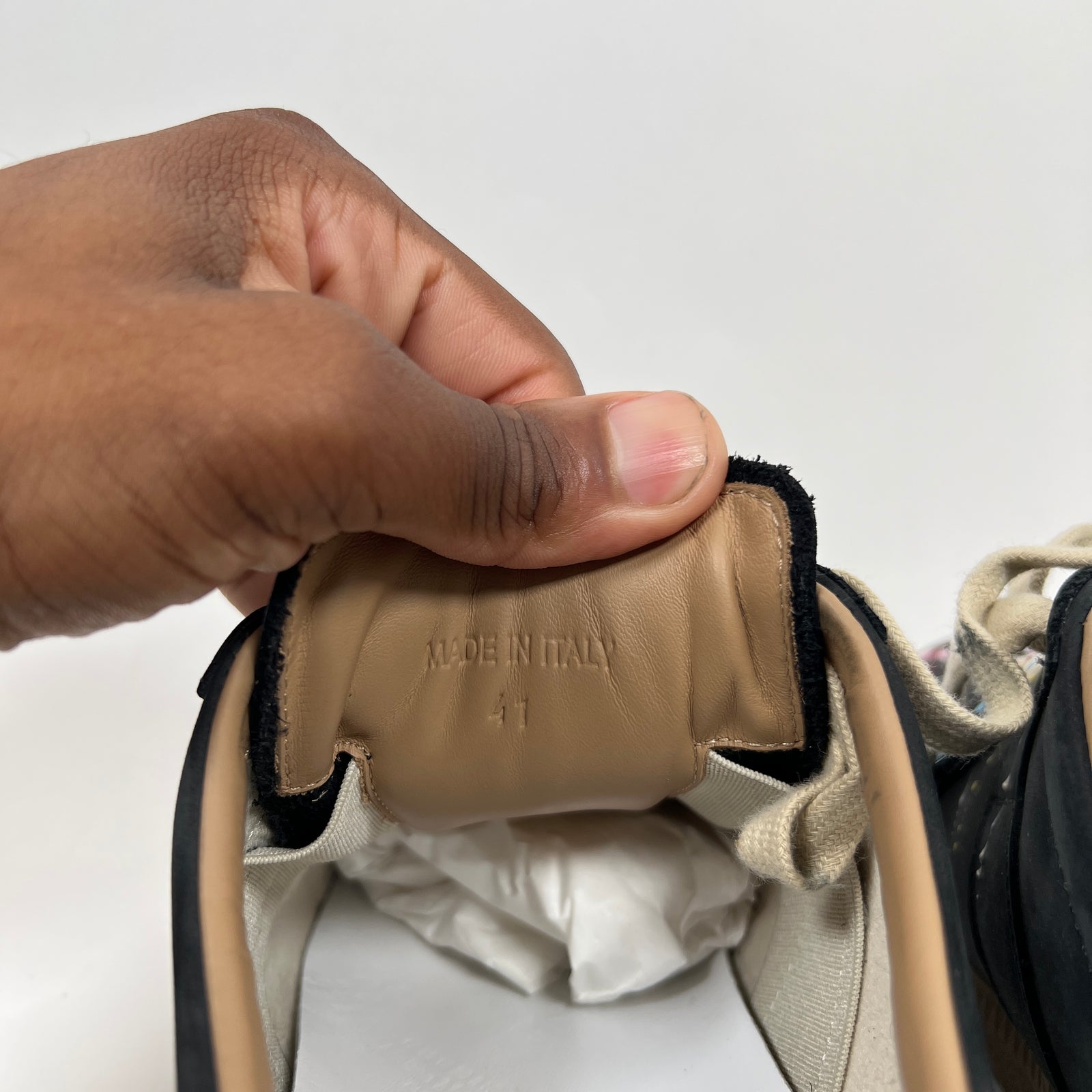 Maison Margiela Black Paint Splatter Gats Size 41