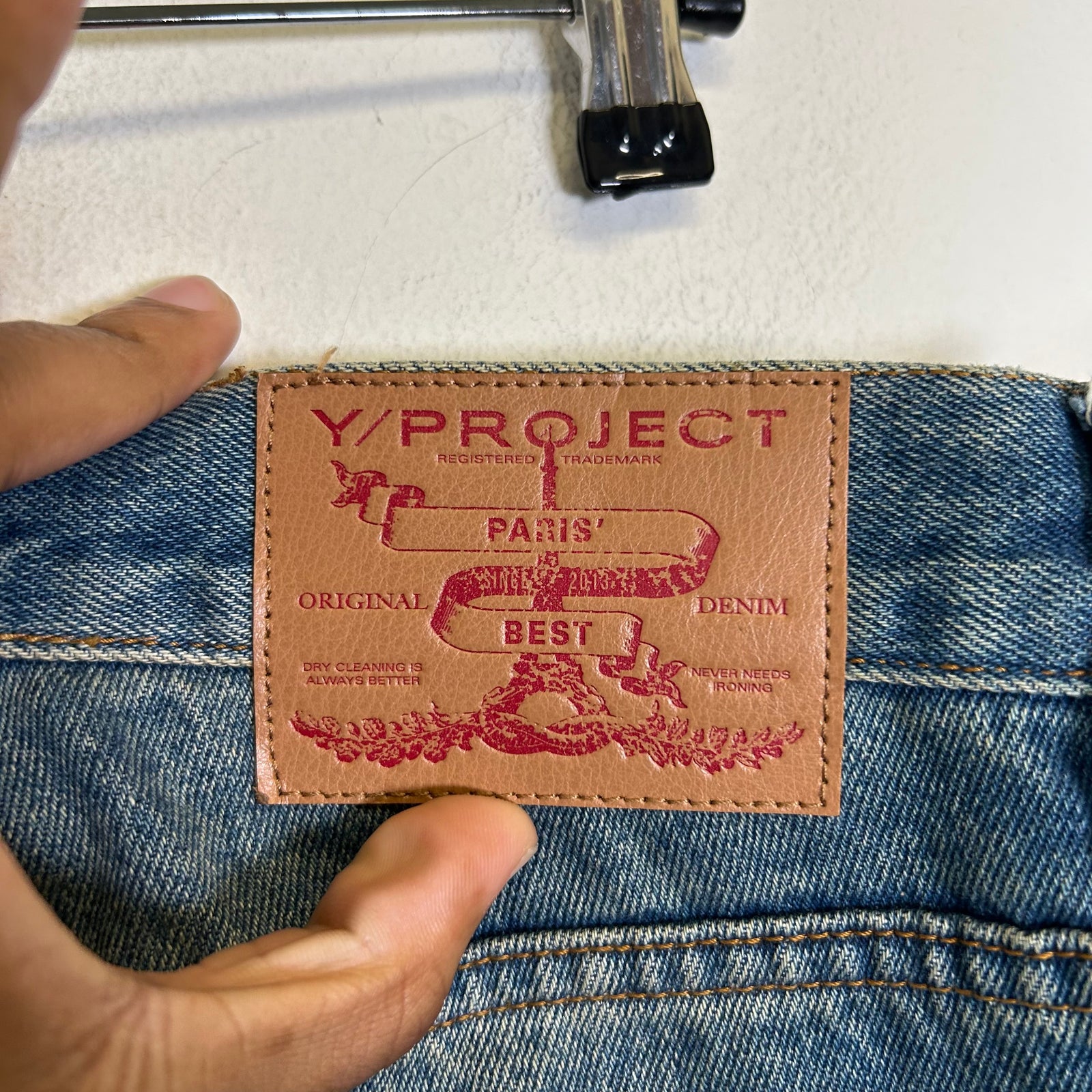Y/Project Lightwash Cowboy Chaps Jeans