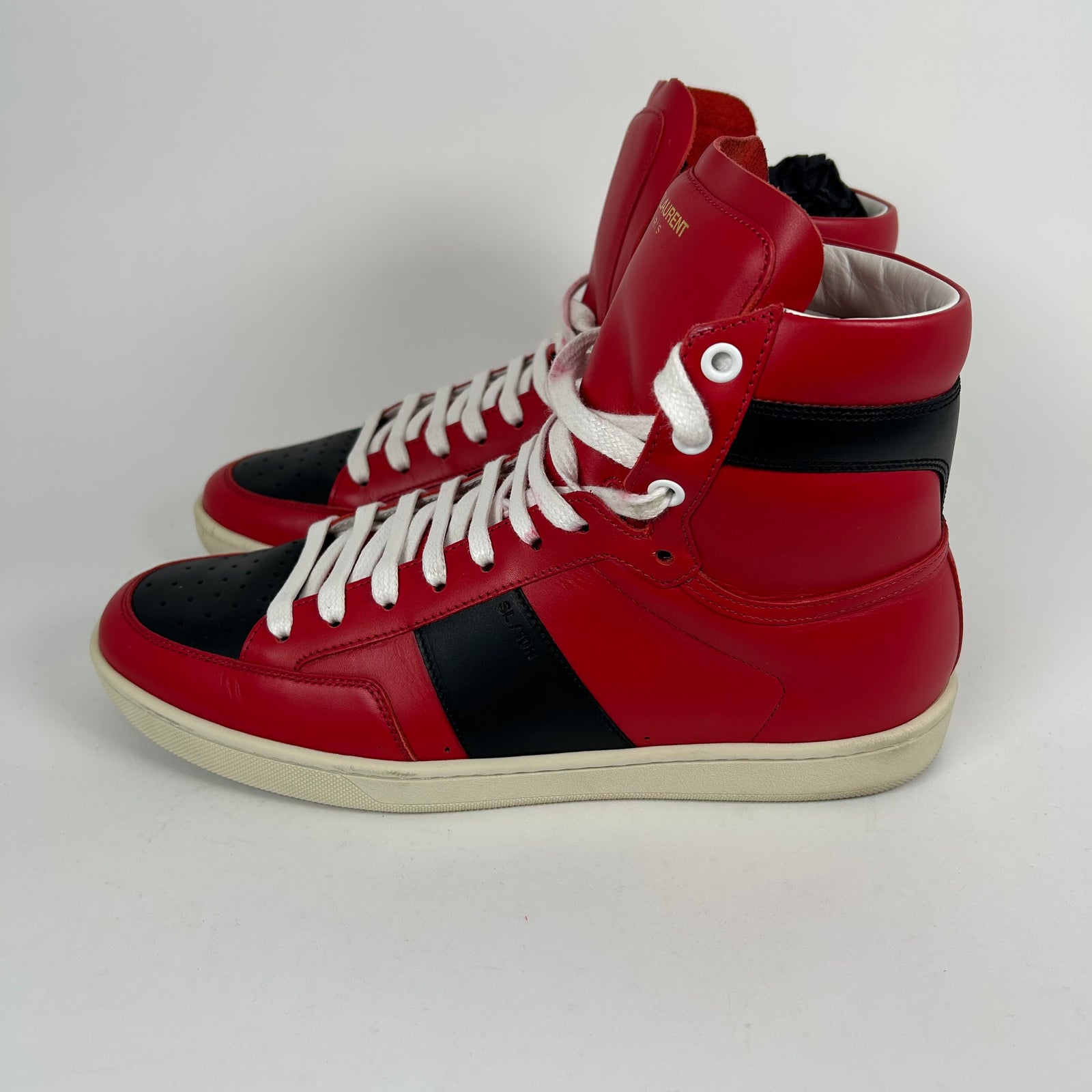 Saint Laurent SL/10H Court Inverse Bred High Tops Size 41