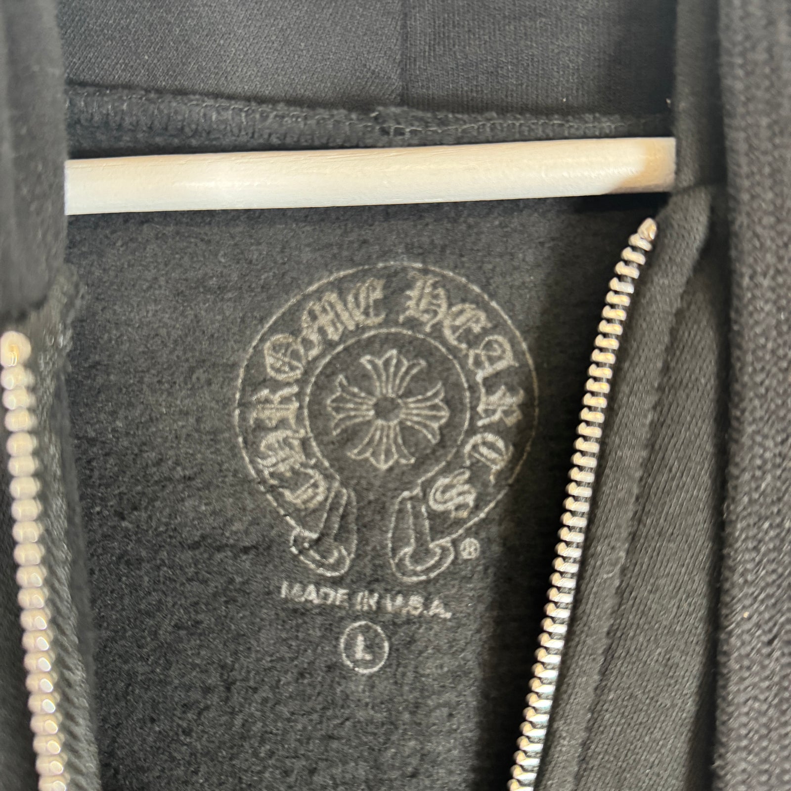 Chrome Hearts Black/Pink Deadly Doll Zip-Up Hoodie Size L