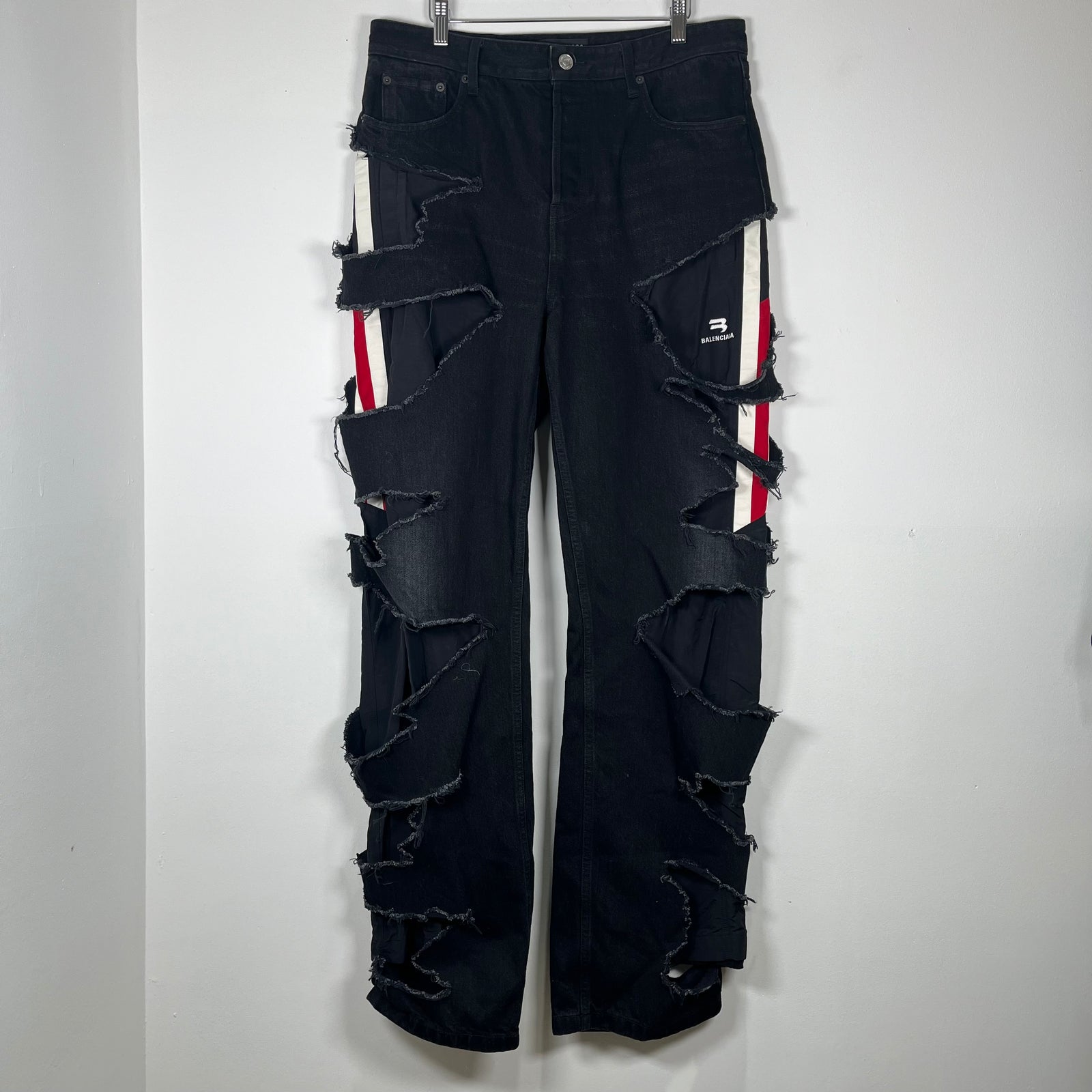 Balenciaga AW21 'Afterworld' Slashed Jeans Size L