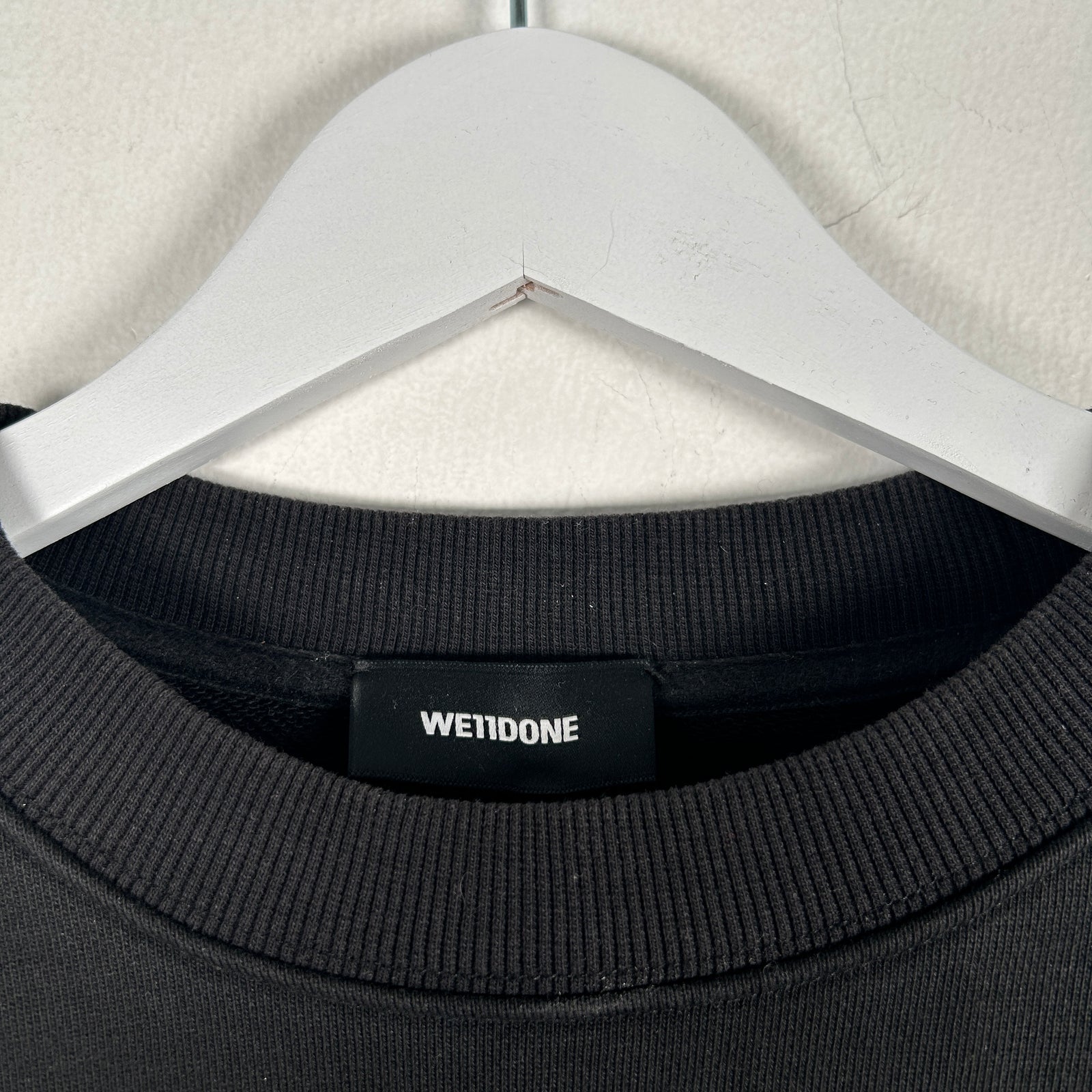 We11done Padded Shoulder Crewneck Size M