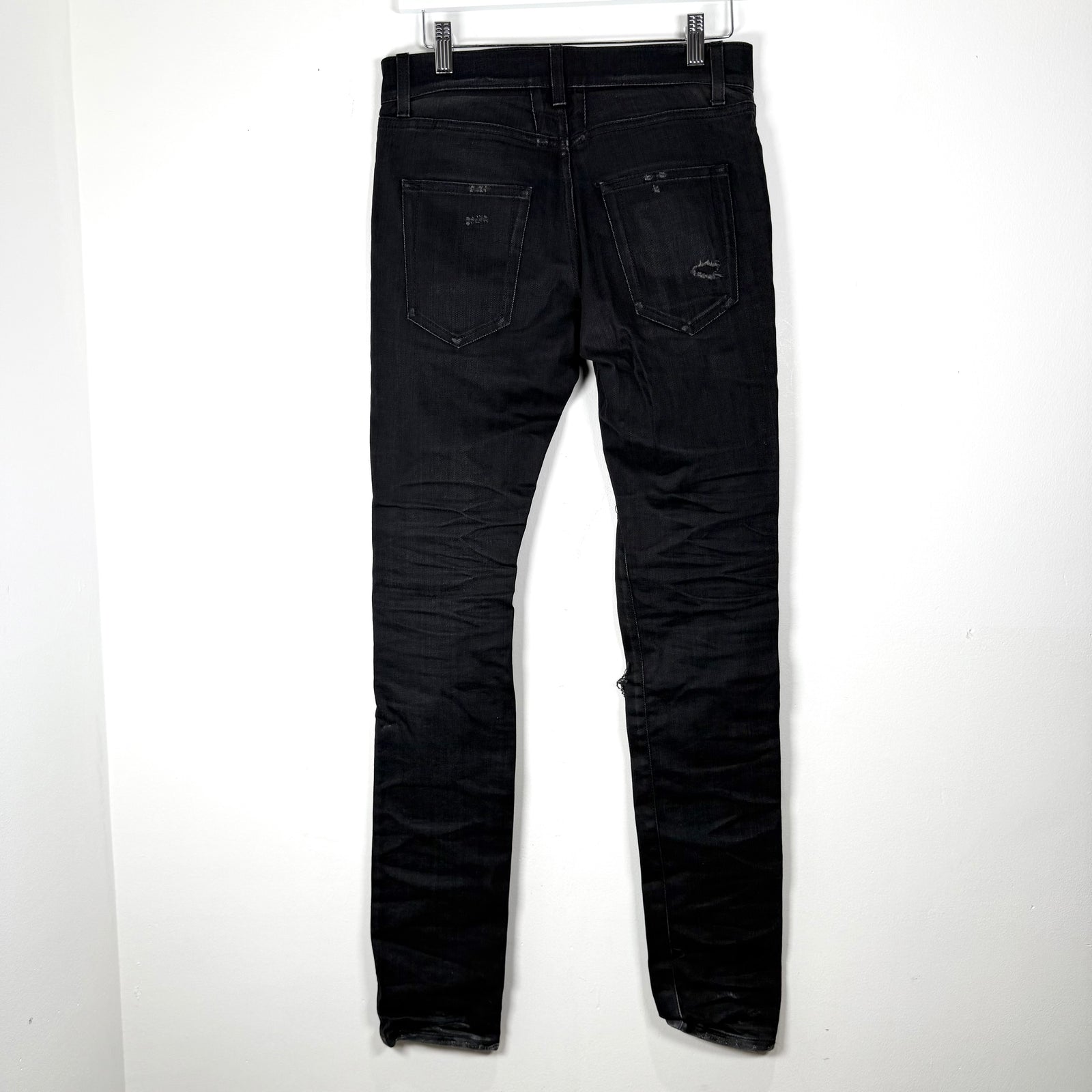 Saint Laurent Jeans Black Distressed D02 Size 27