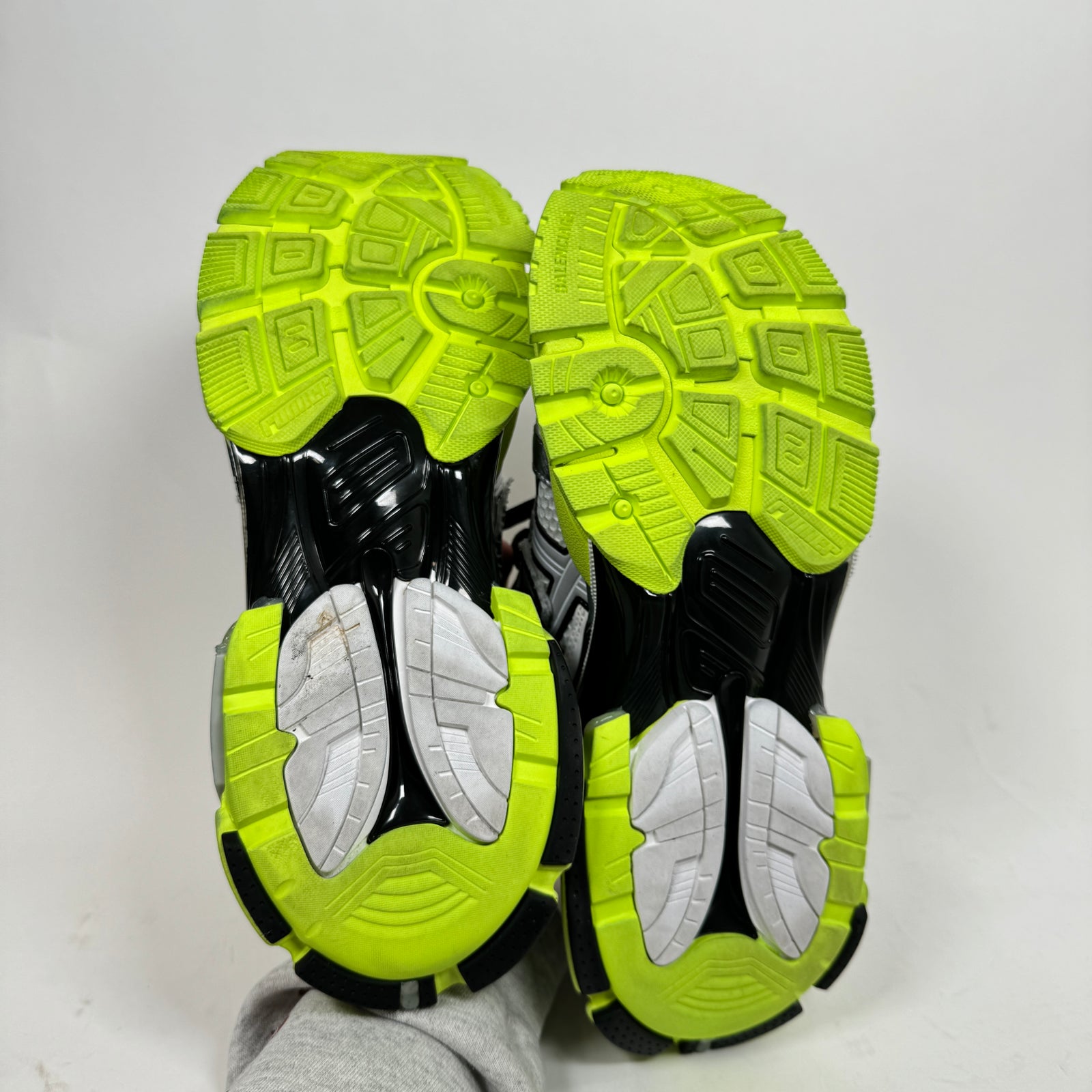 Balenciaga Silver/Neon Yellow Runners Size 43