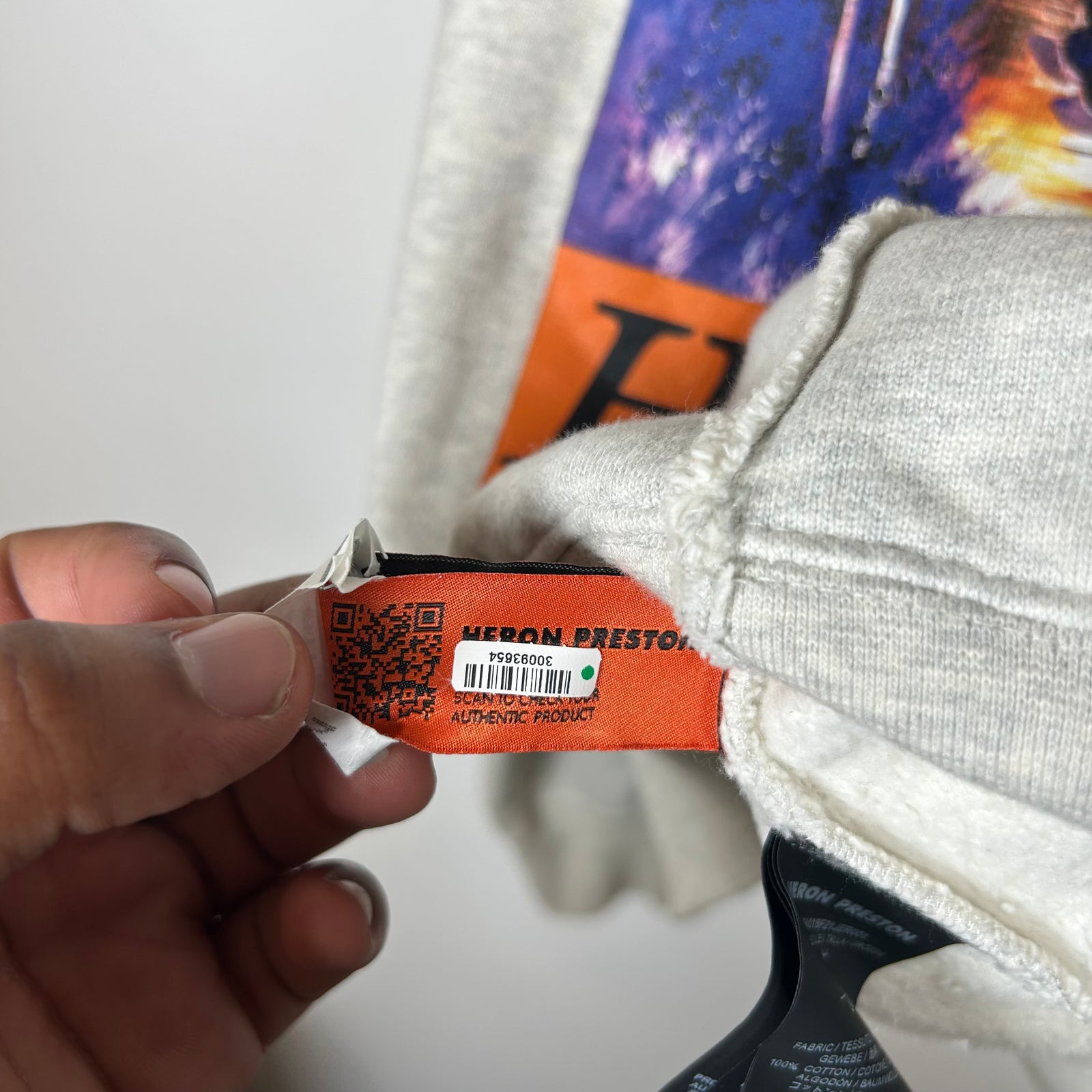 Heron Preston Grey Split Logo Crewneck Size S
