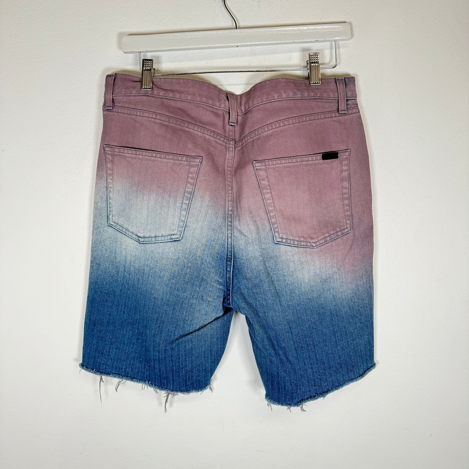Saint Laurent Gradient Denim Shorts Size 33