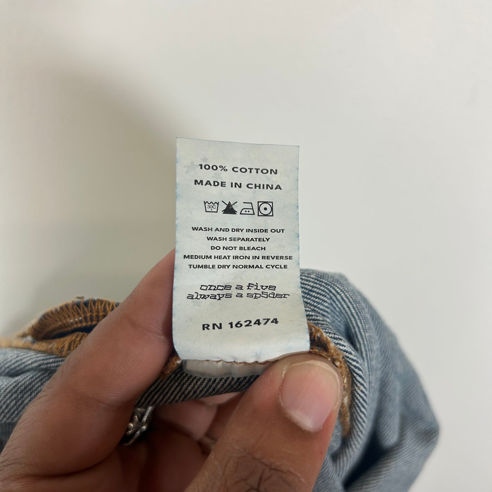 Sp5der Lightwash V3 Indigo Denim Size 34