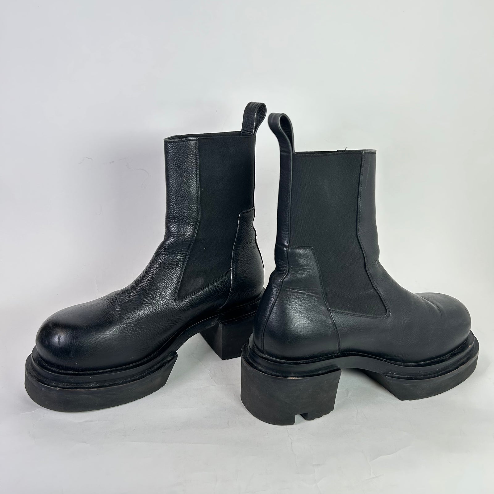 Rick Owens Black Bogun Beatle Boots Size 41