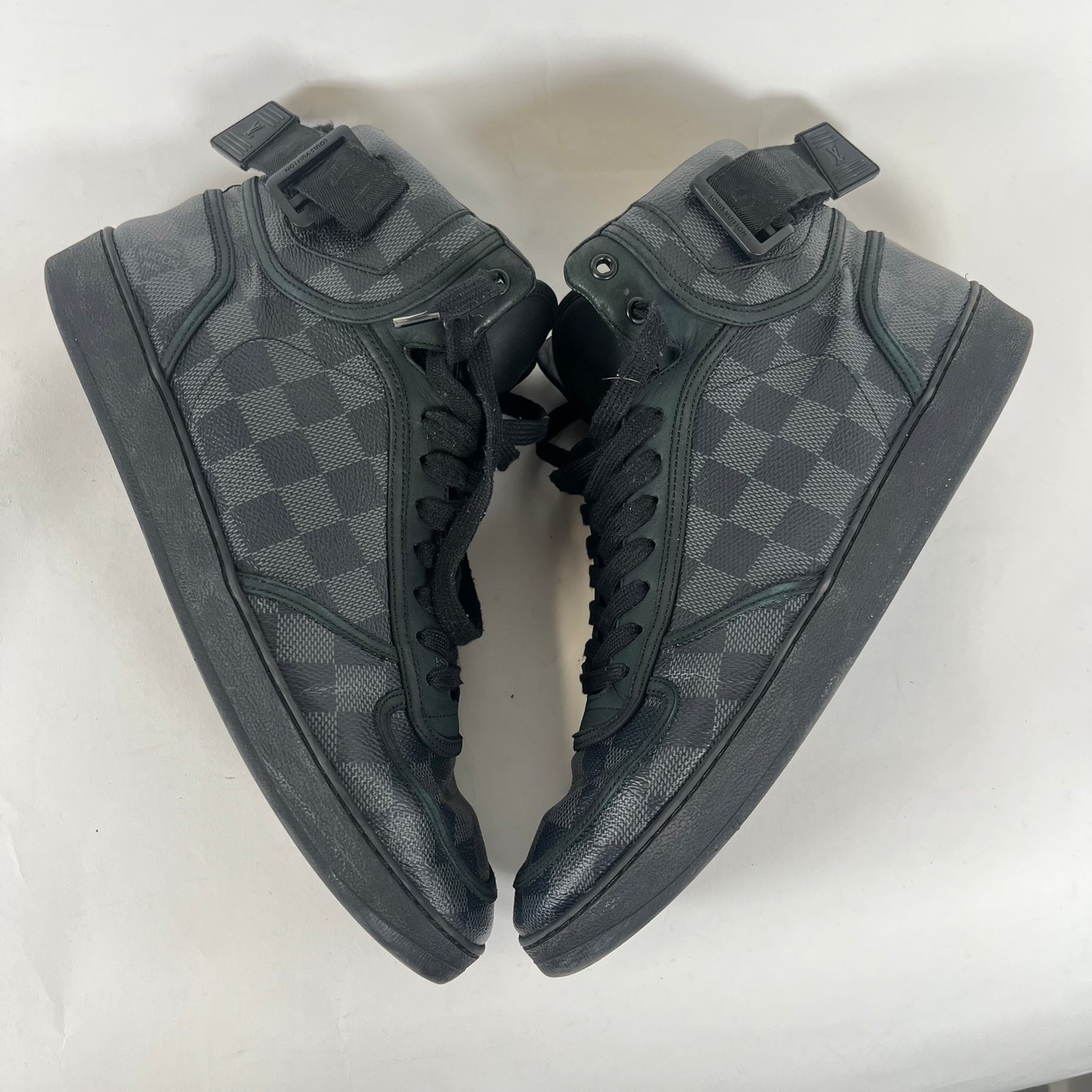 Louis Vuitton Black Damier High Tops LV 9