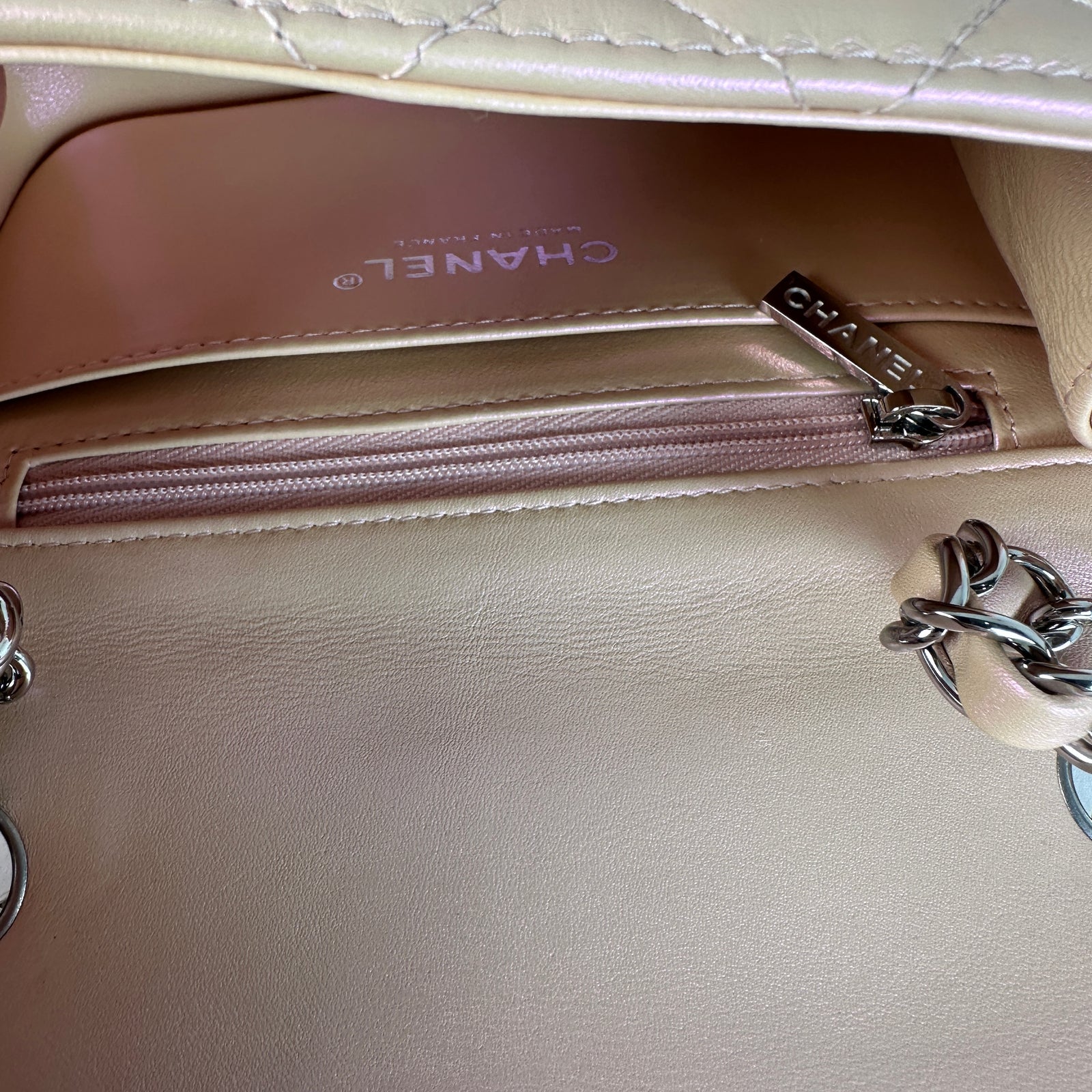 Chanel Mini Square Iridescent Calfskin Flap