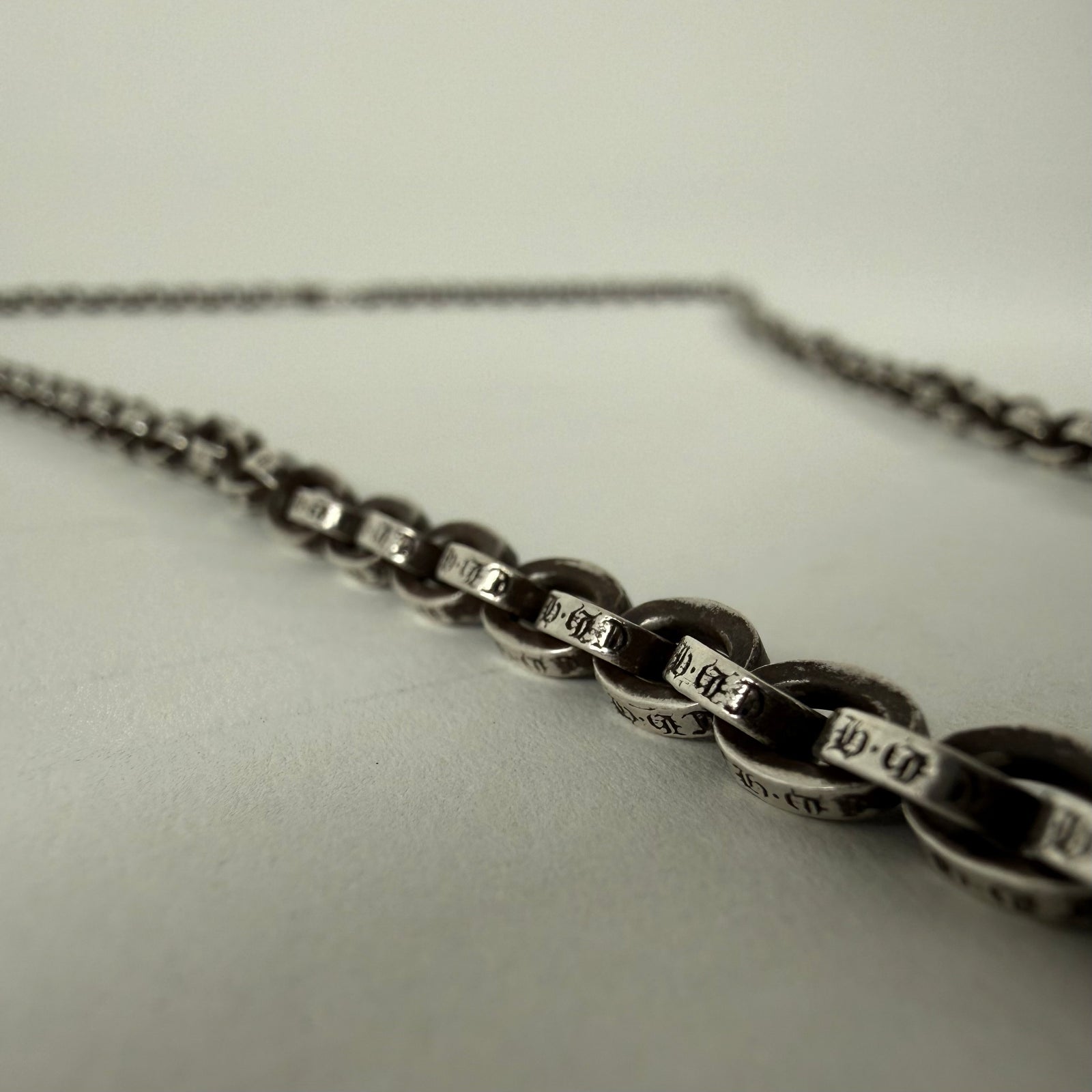 Chrome Hearts 30" Silver 'Paper-Chain' Necklace