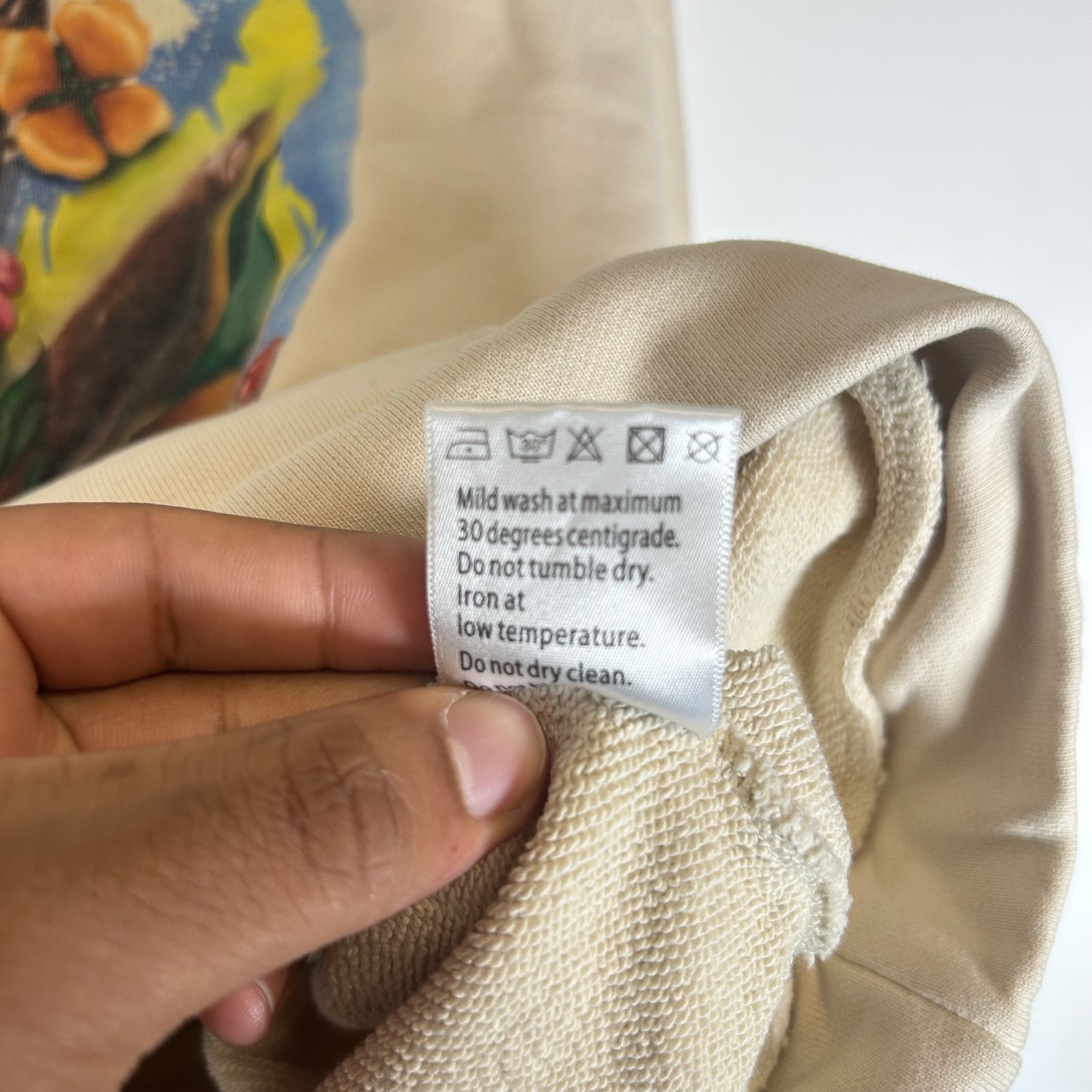 Who Decides War Beige Roots Of Peace Hoodie Size XL