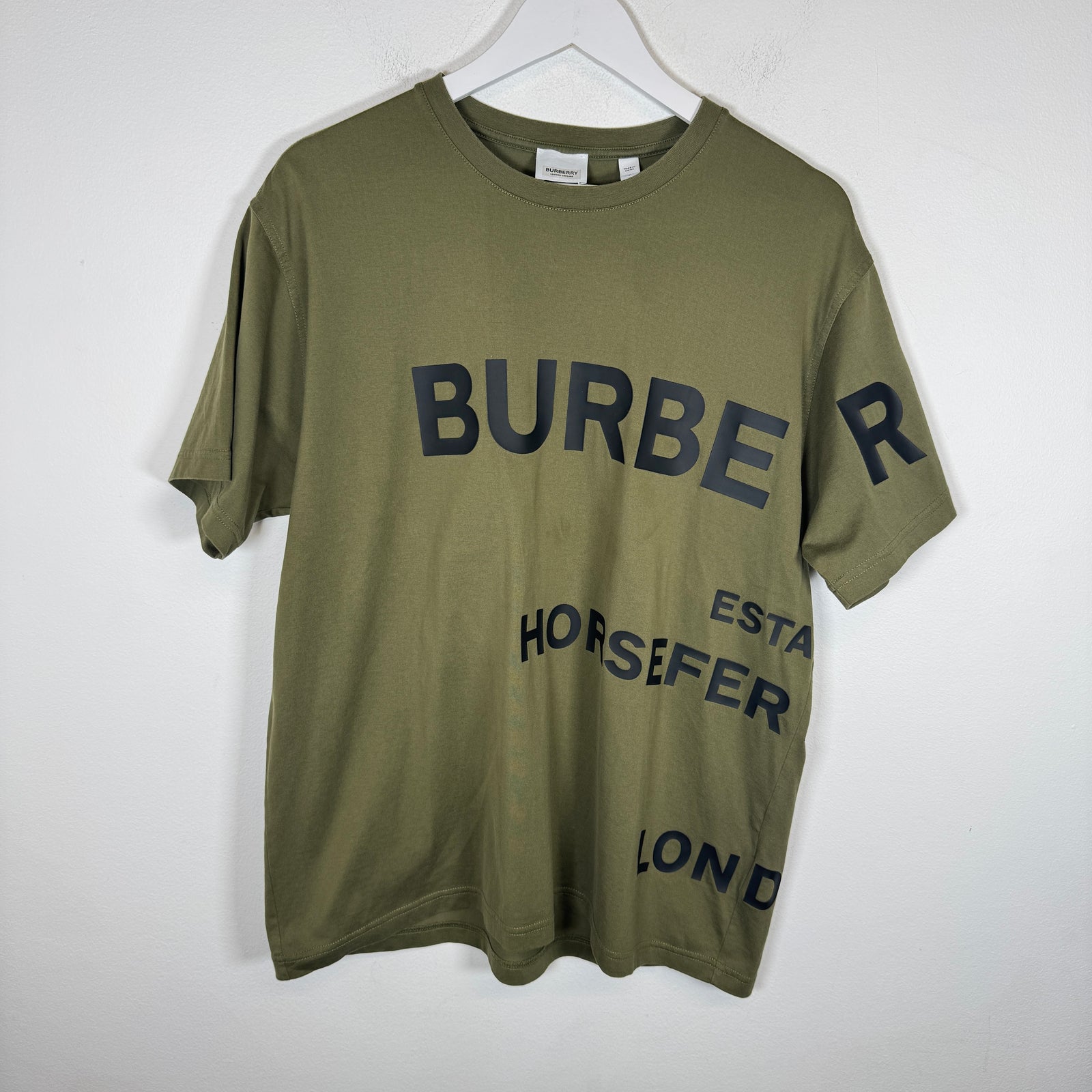 Burberry Olive Horseferry Tee Size S